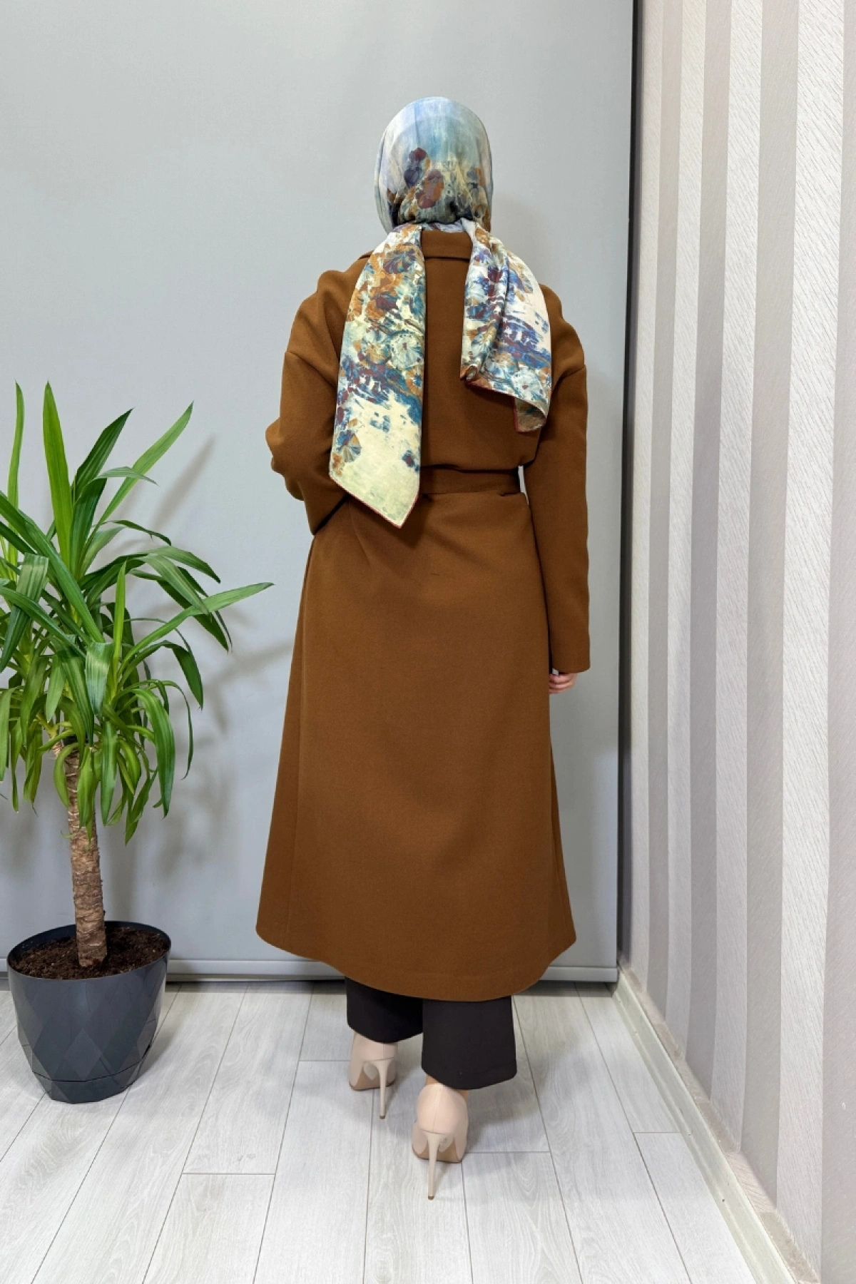 Almarwah Çıtçıtlı Kuşaklı Kaban Kahve 505322