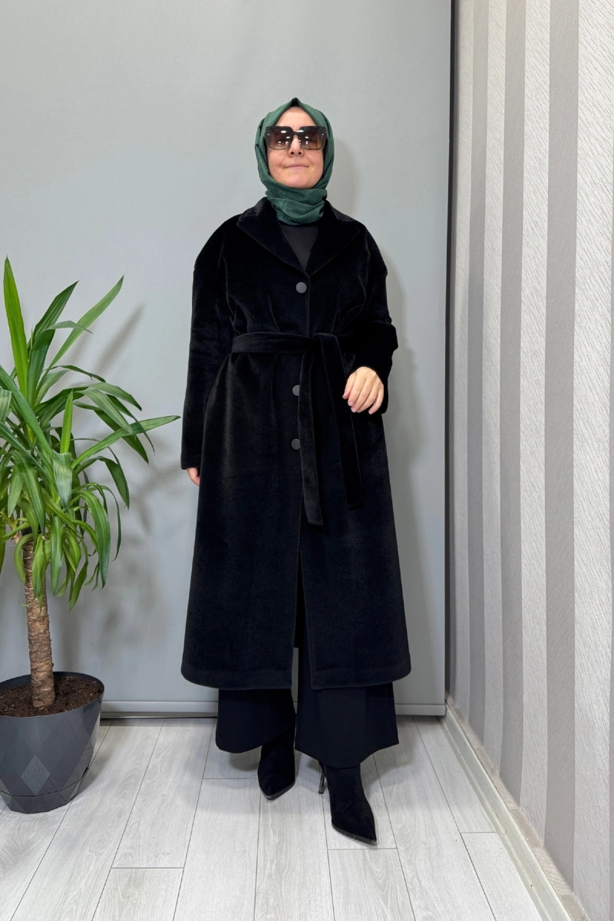 Almarwah Çıtçıtlı Kuşaklı Kaban Siyah 505322