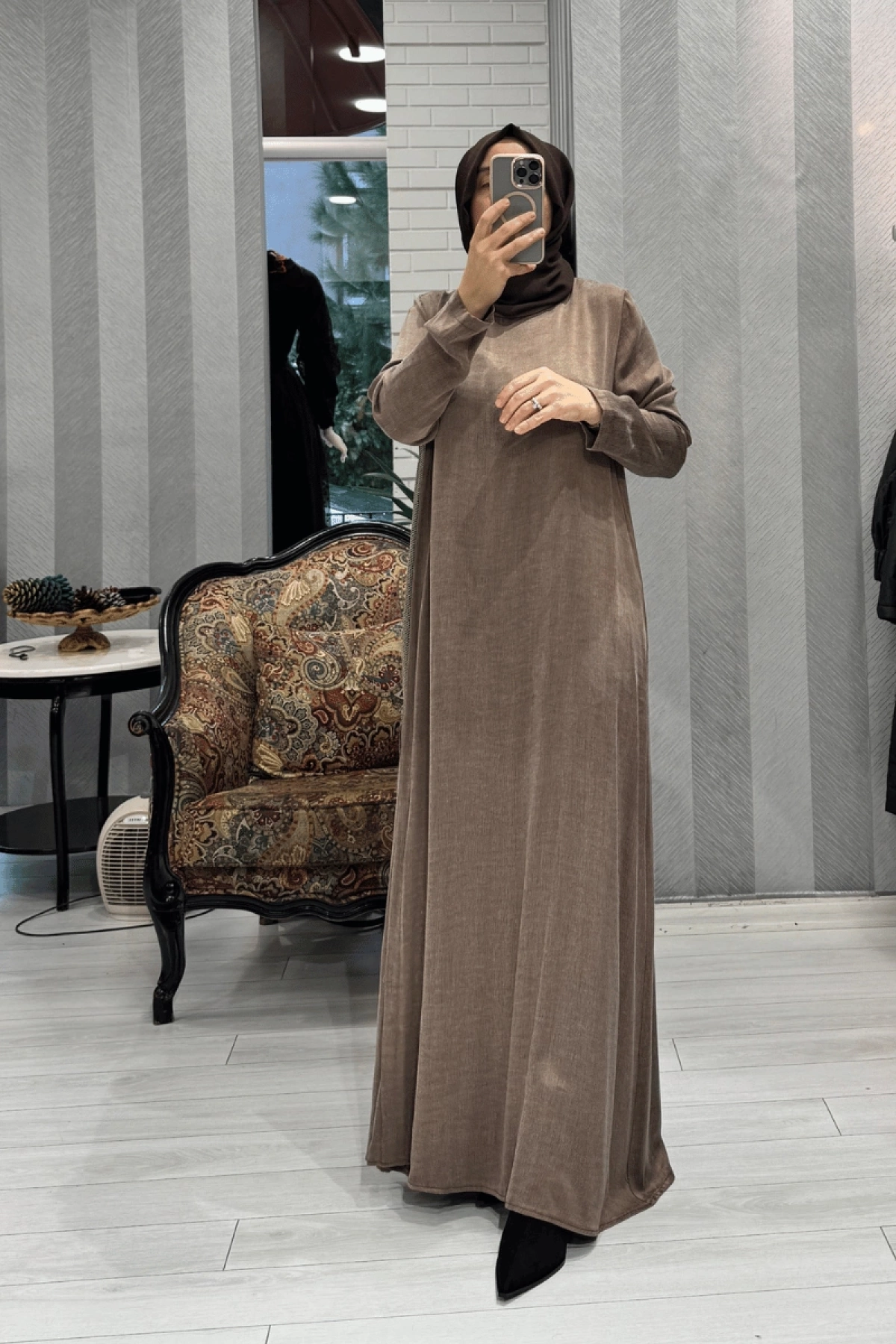 Almarwah Dress Brown 303788