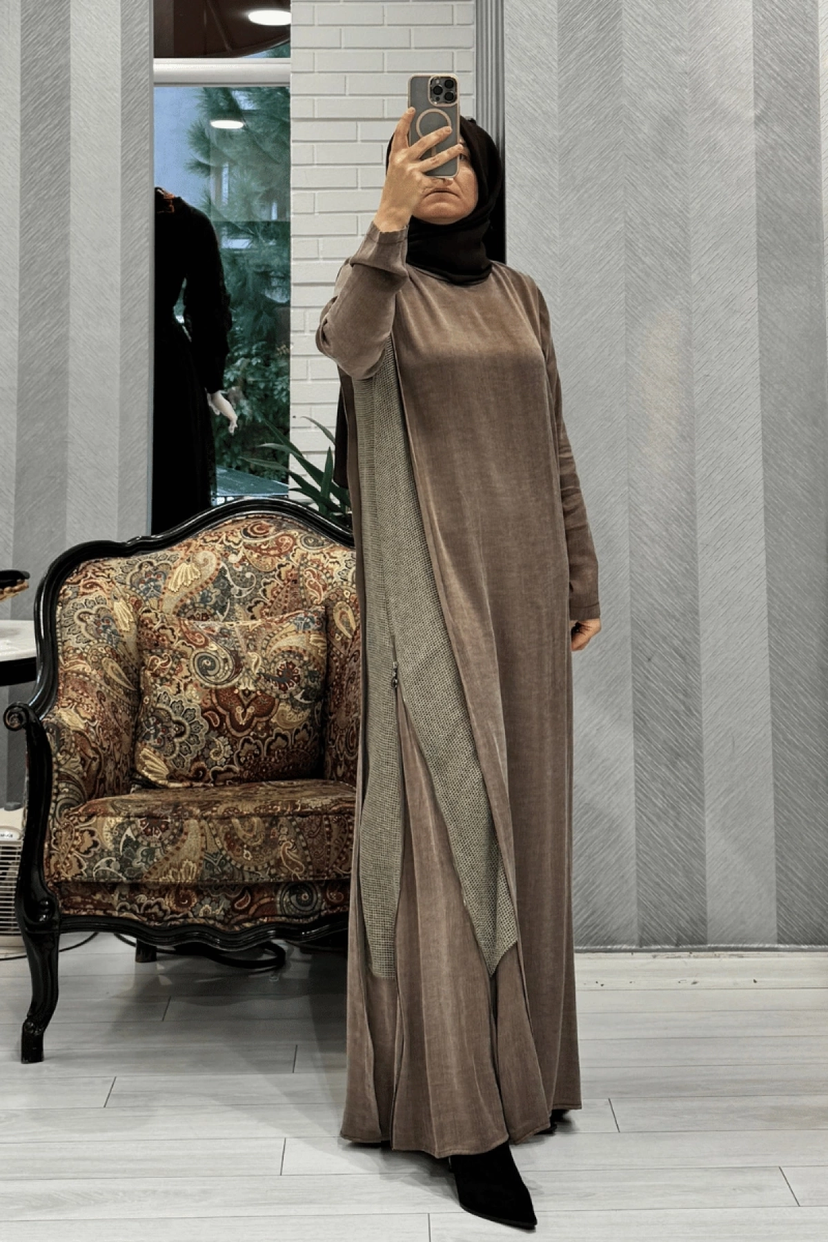 Almarwah Dress Brown 303788