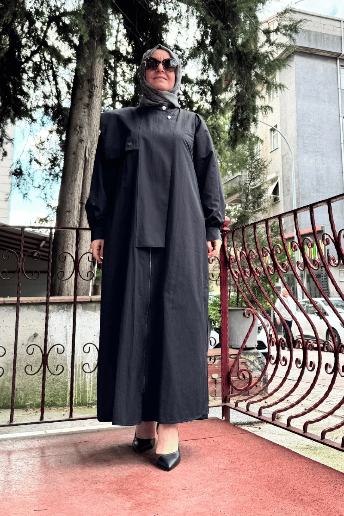 Almarwah Fermuarlı Tam Boy Kap Siyah 404902