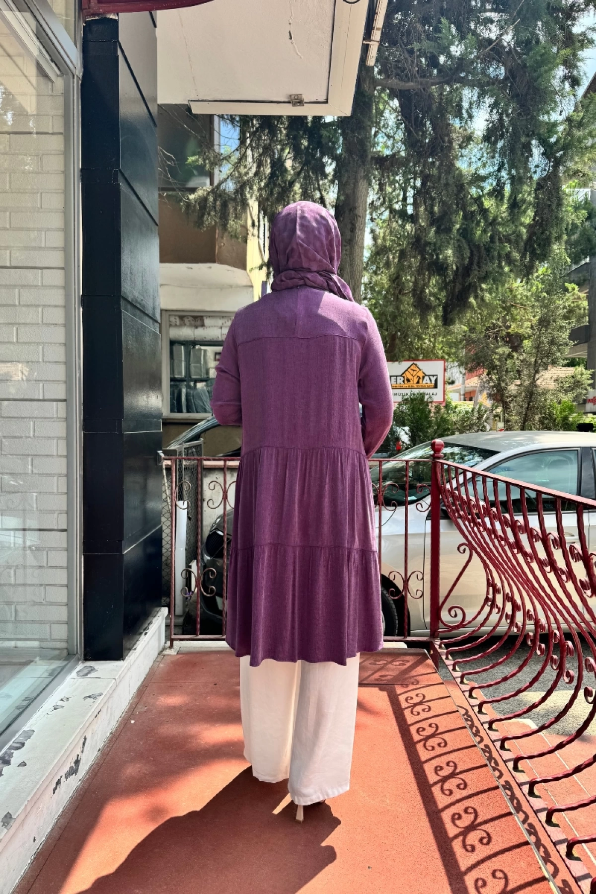 Almarwah Lyocell Basic Tunik Mürdüm 102174