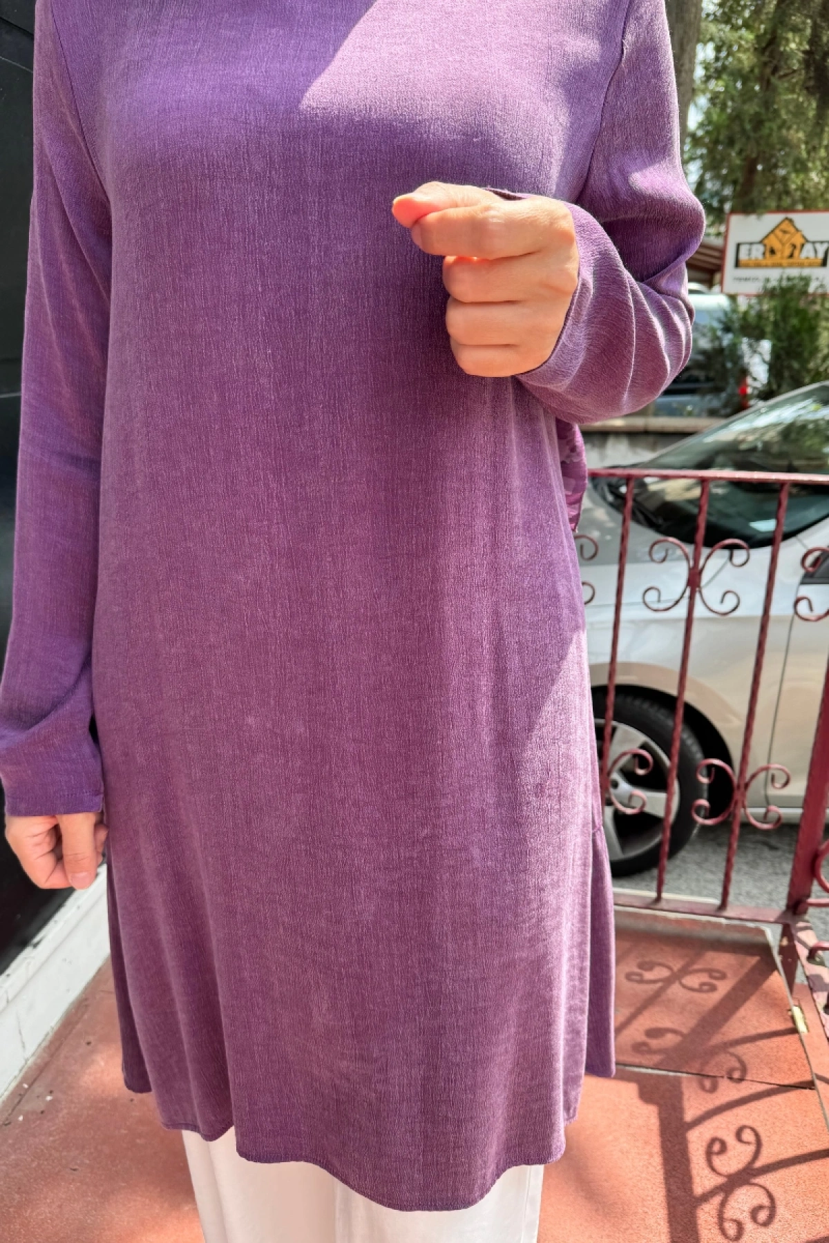 Almarwah Lyocell Basic Tunik Mürdüm 102174