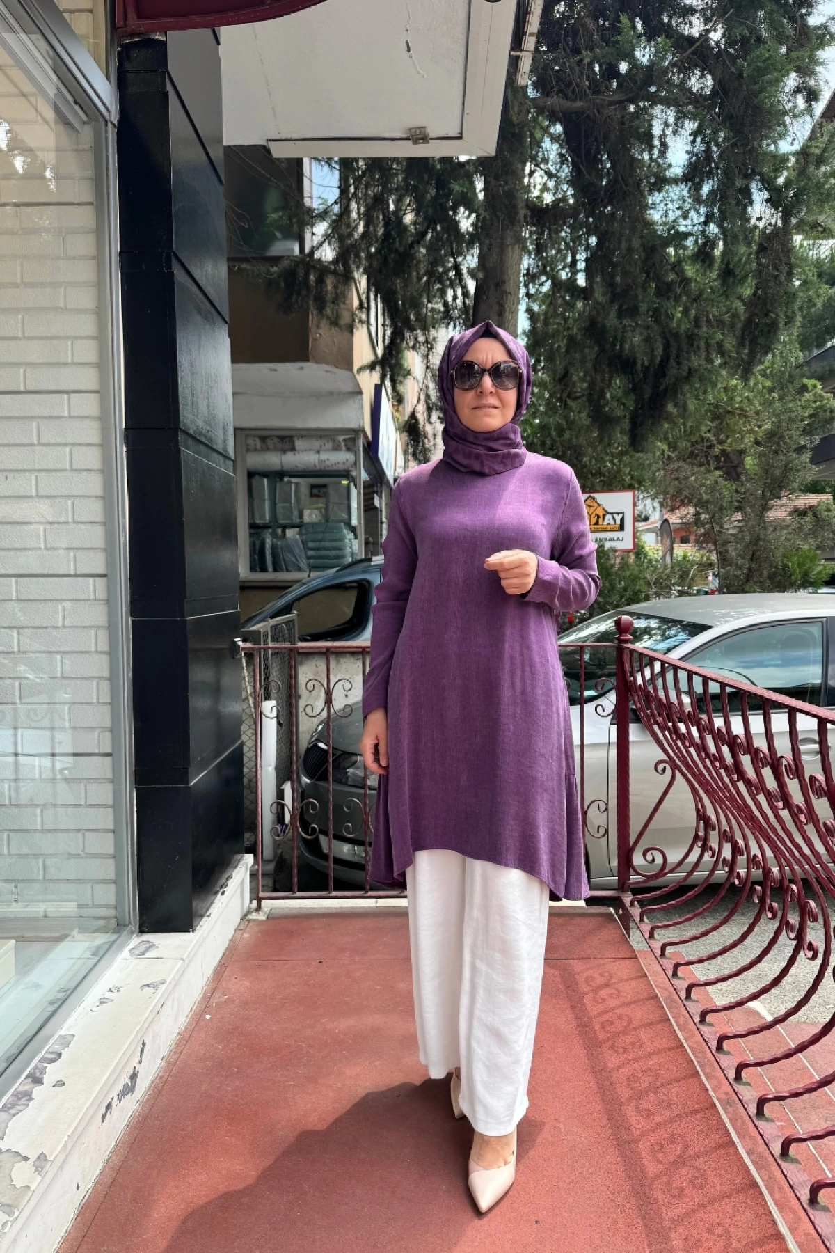 Almarwah Lyocell Basic Tunik Mürdüm 102174