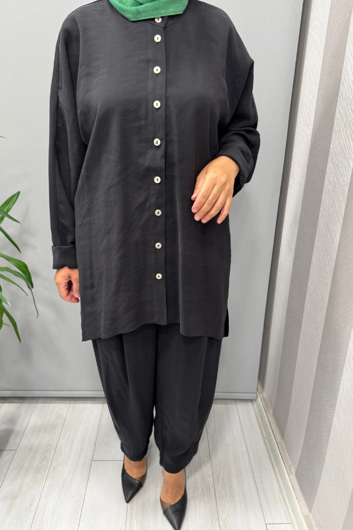 Almarwah Pantolon Tunik Takım Siyah 202873