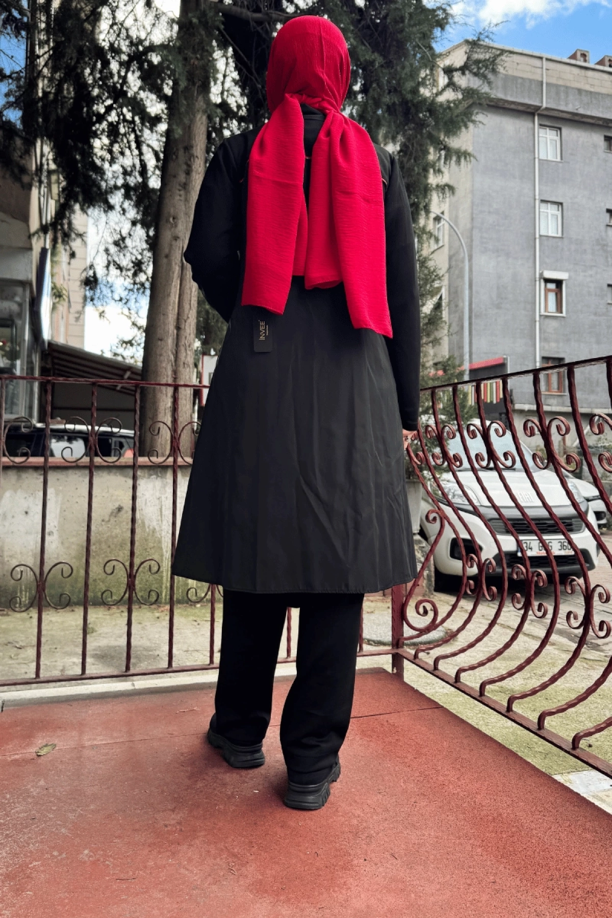 Almarwah Paraşüt Kumaş Spor Gömlek Siyah 101972