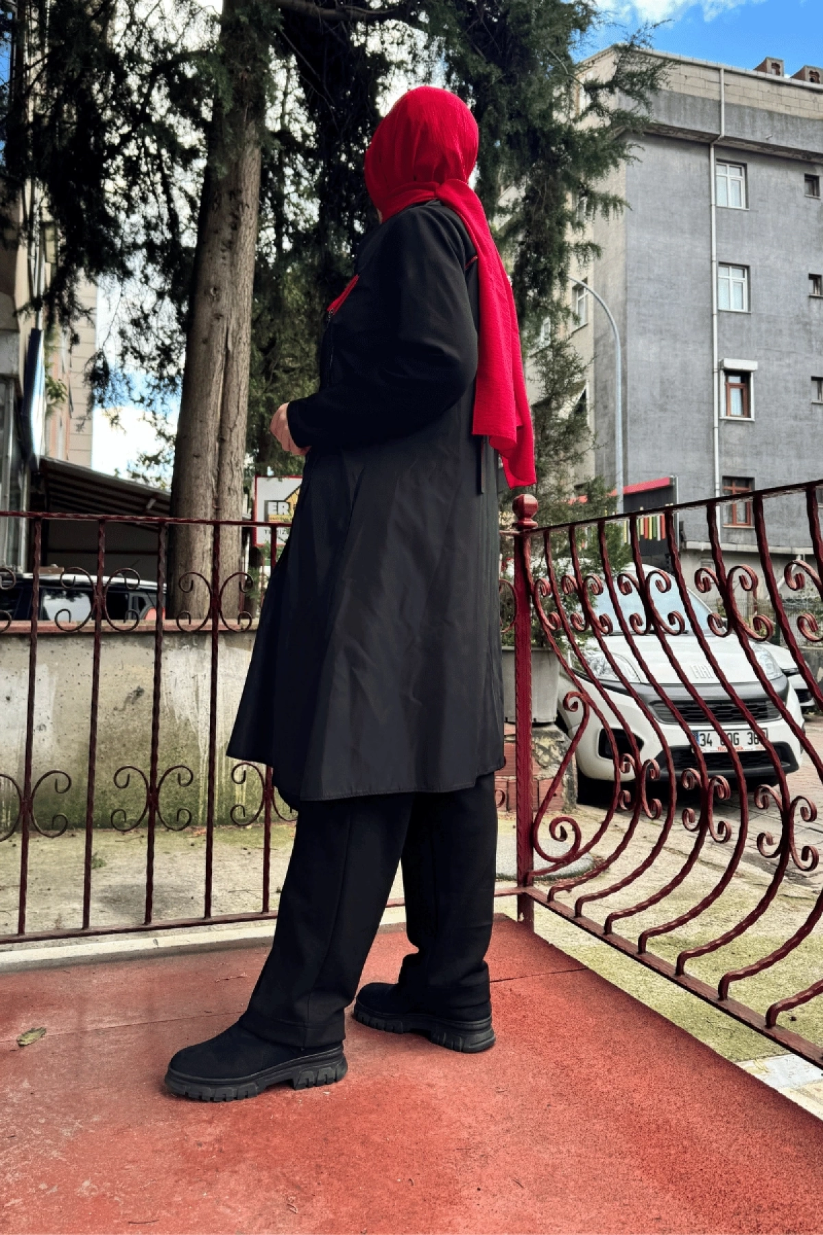 Almarwah Paraşüt Kumaş Spor Gömlek Siyah 101972