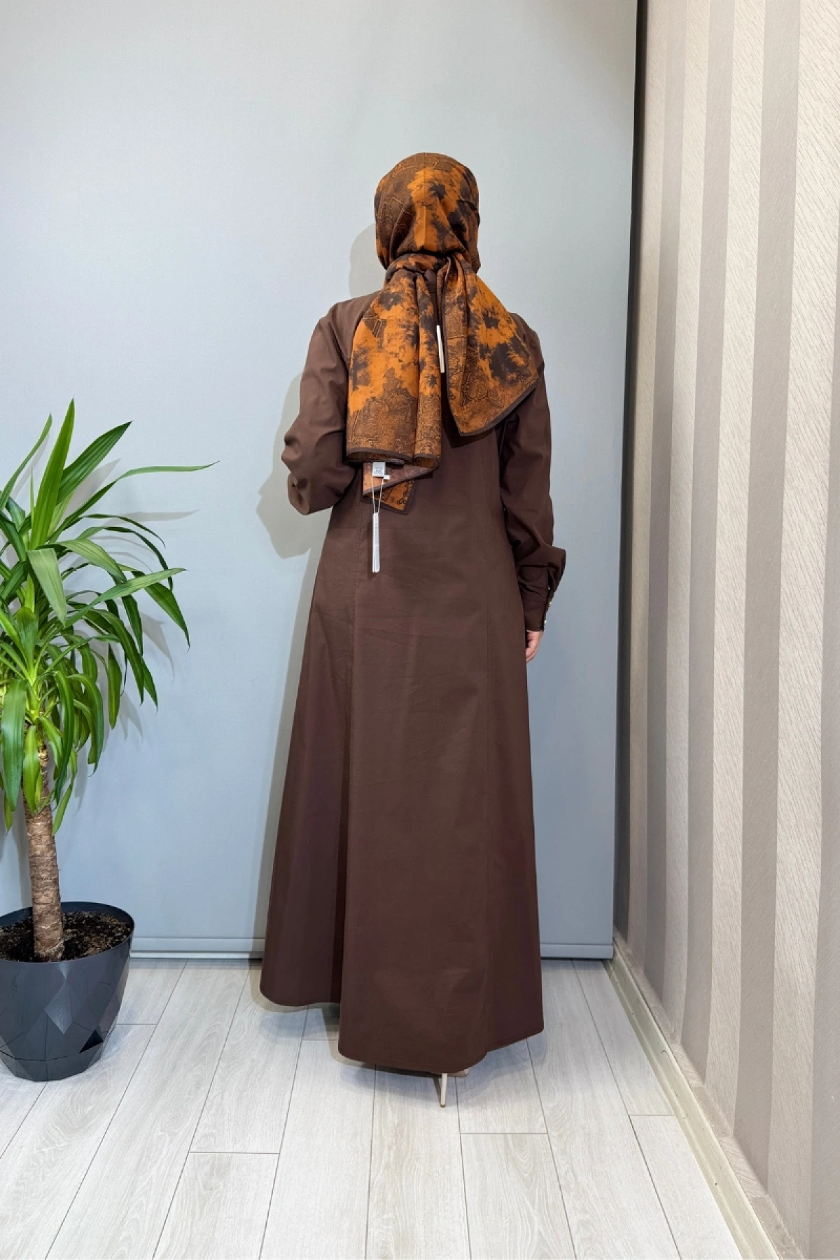 Clande Elbise Kahve 2601-5050