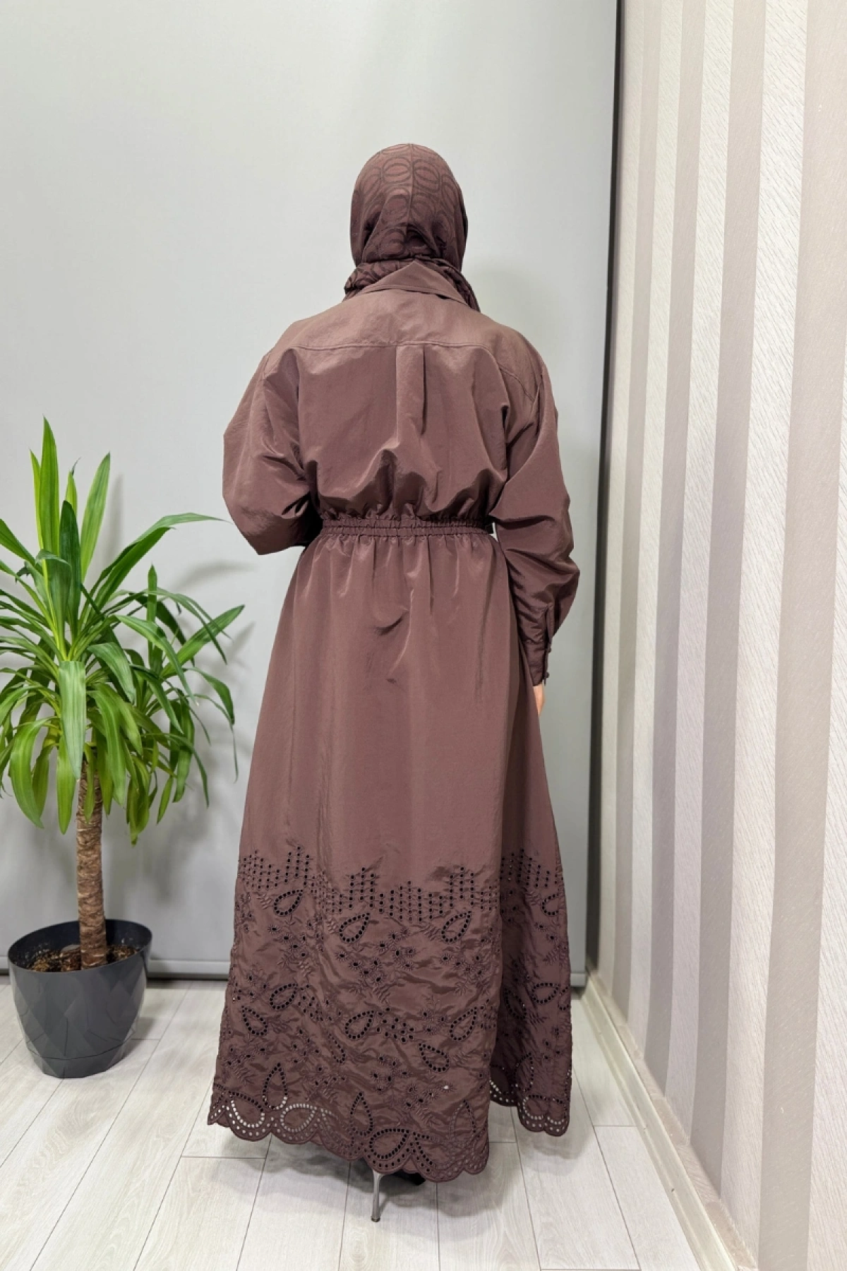 Clande Elbise Kahve 5023