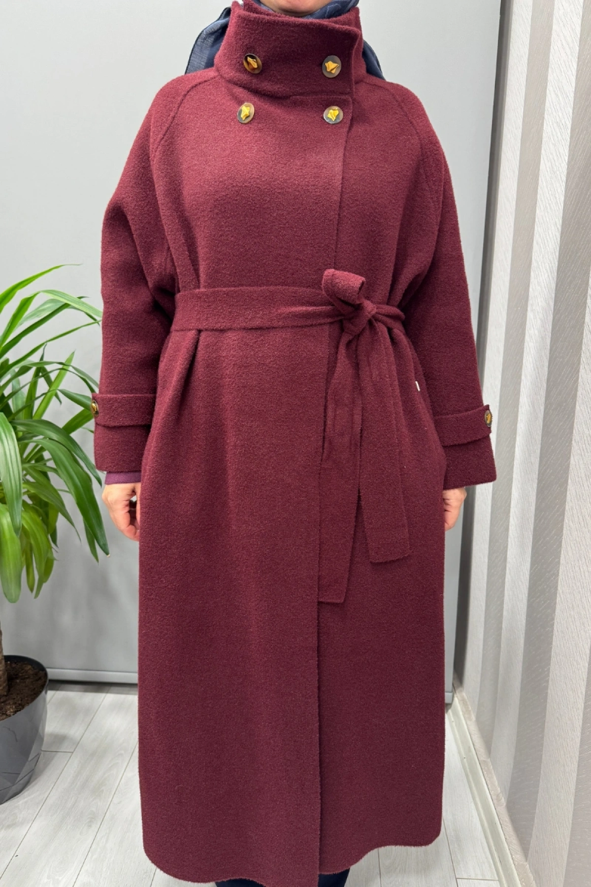 Ghisa Anvelop Dik Yaka Kaban Mürdüm 26KGSKBN6550