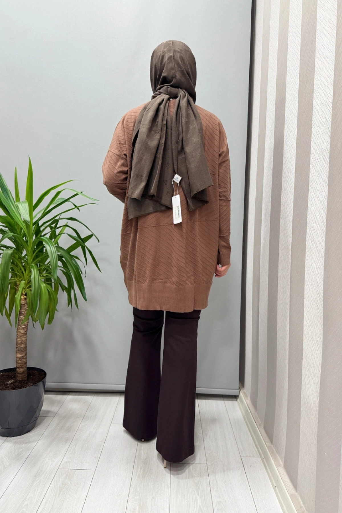 Ghisa Balıkçı Yaka Triko Tunik Kahve 26KOBTNK4857