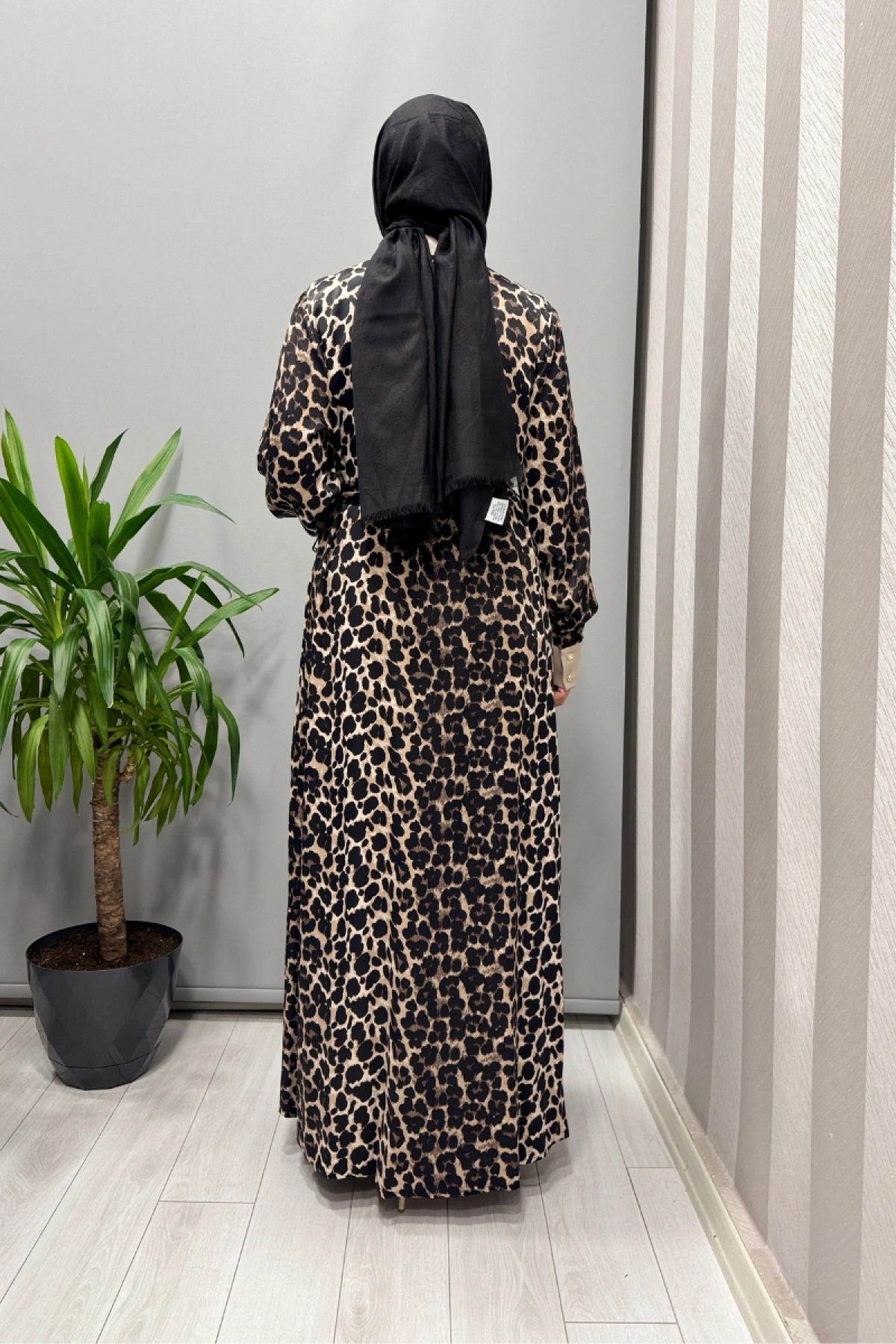 Ghisa Beli Kuşaklı Elbise Leopar 26KGSELB4925