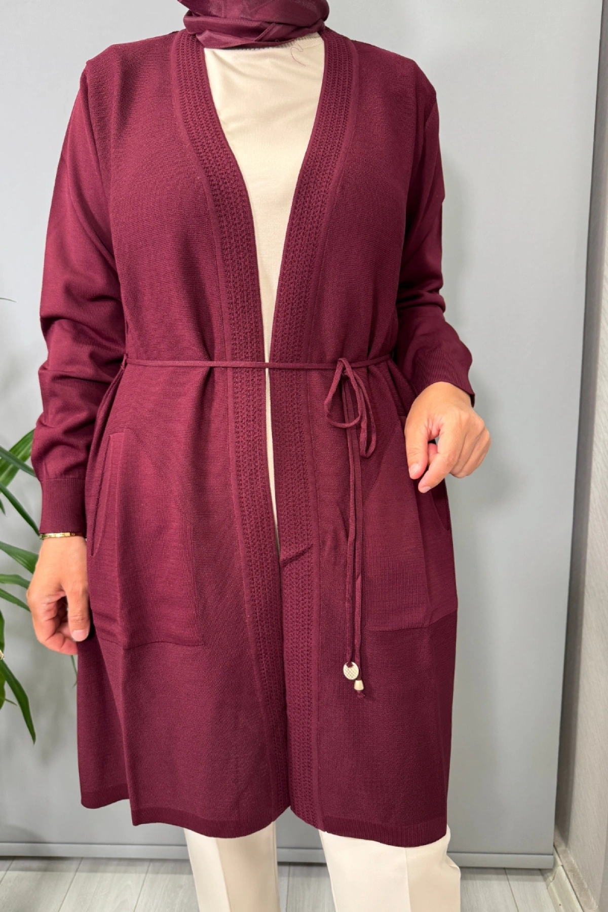 Ghisa Hırka Bordo 26KOBHRK3185