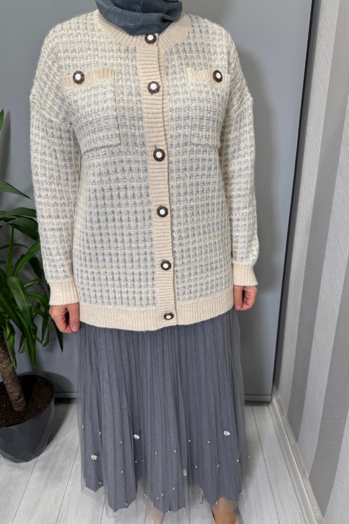 Ghisa Hırka Ekru 26KGSHRK3307