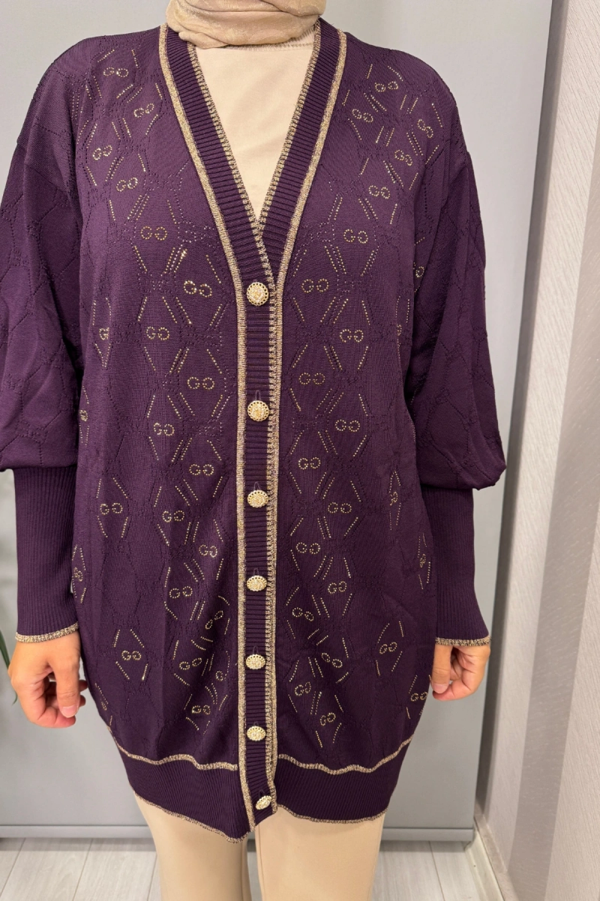 Ghisa Hırka Mor 26KOBHRK3166