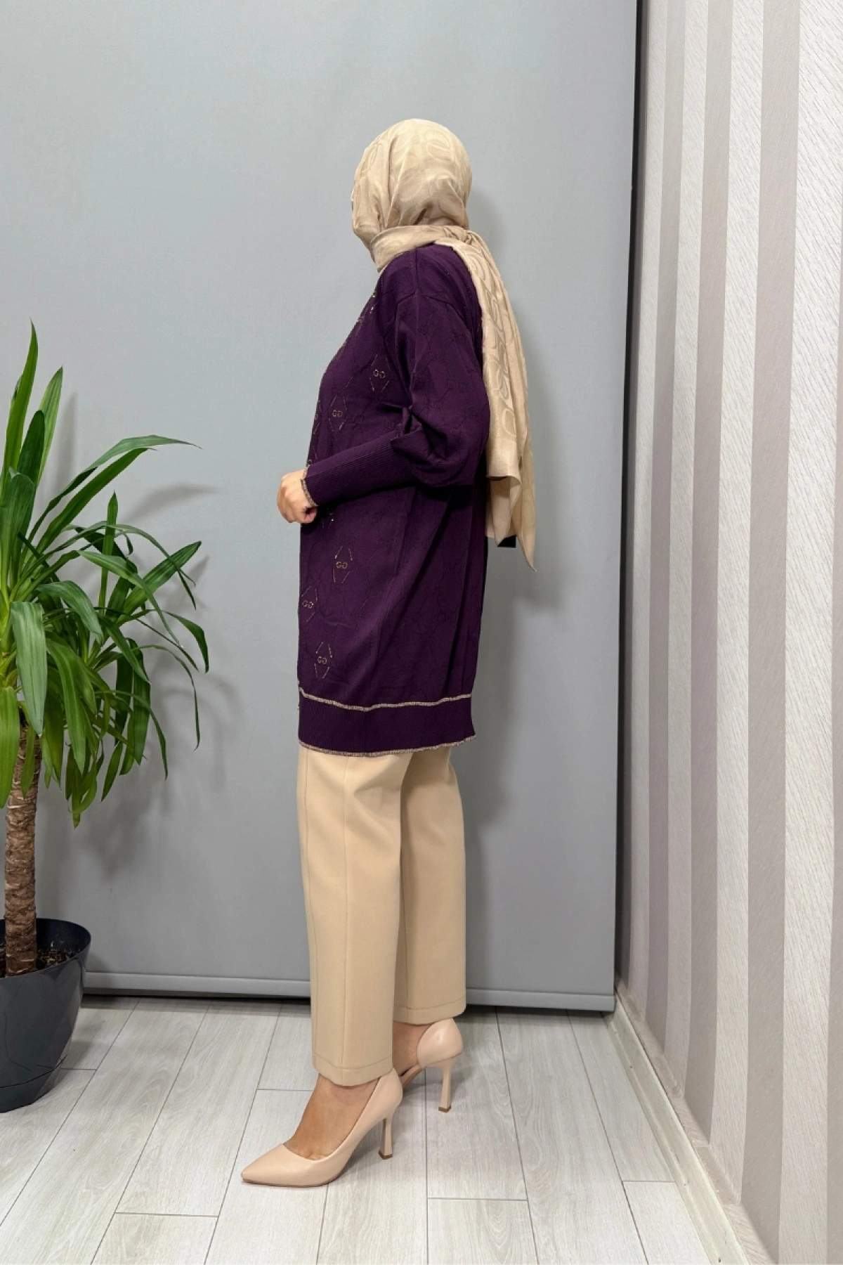 Ghisa Hırka Mor 26KOBHRK3166