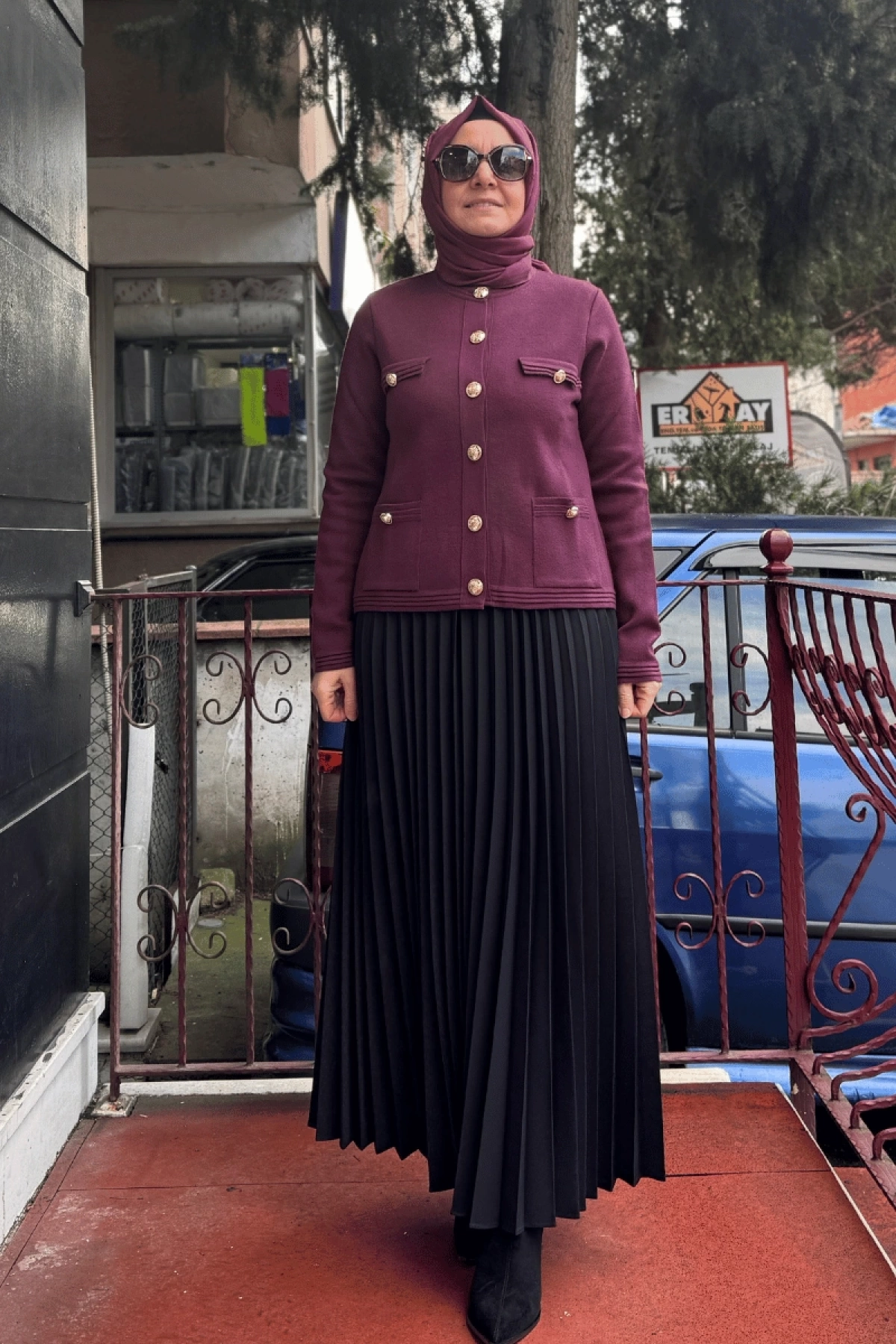 Ghisa Hırka Mürdüm 5KOBHRK3078