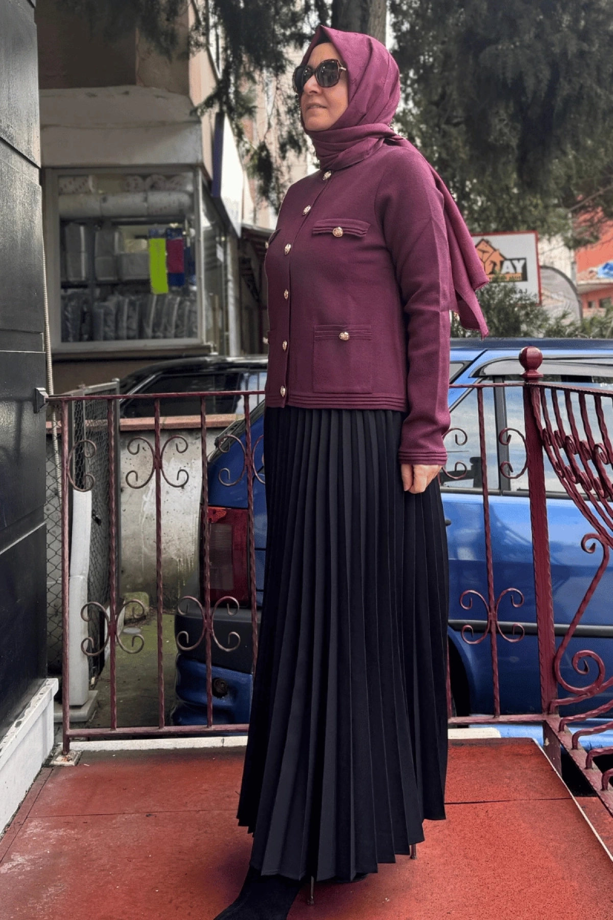 Ghisa Hırka Mürdüm 5KOBHRK3078