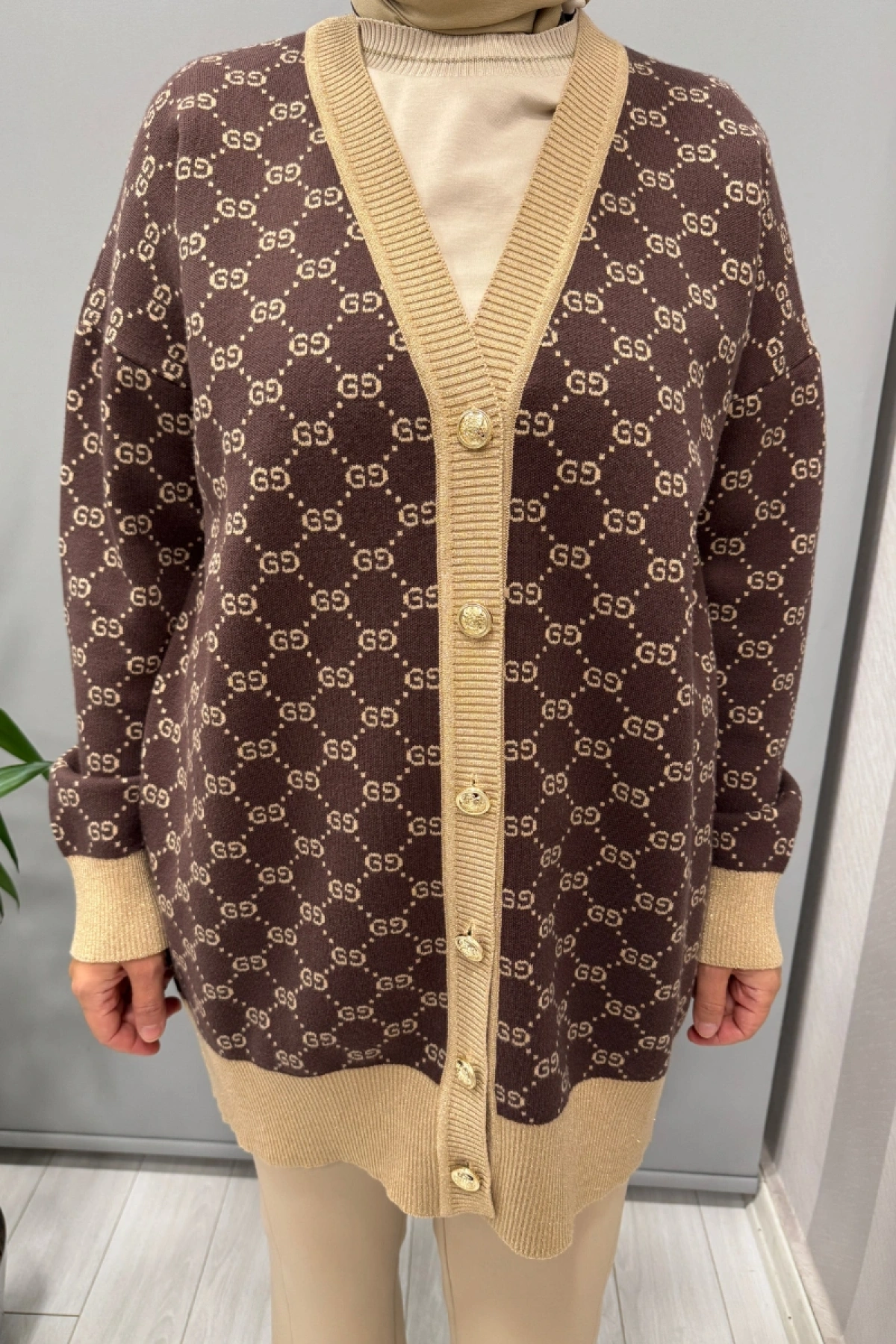 Ghisa Hırka Siyah-Camel 26KOBHRK3083