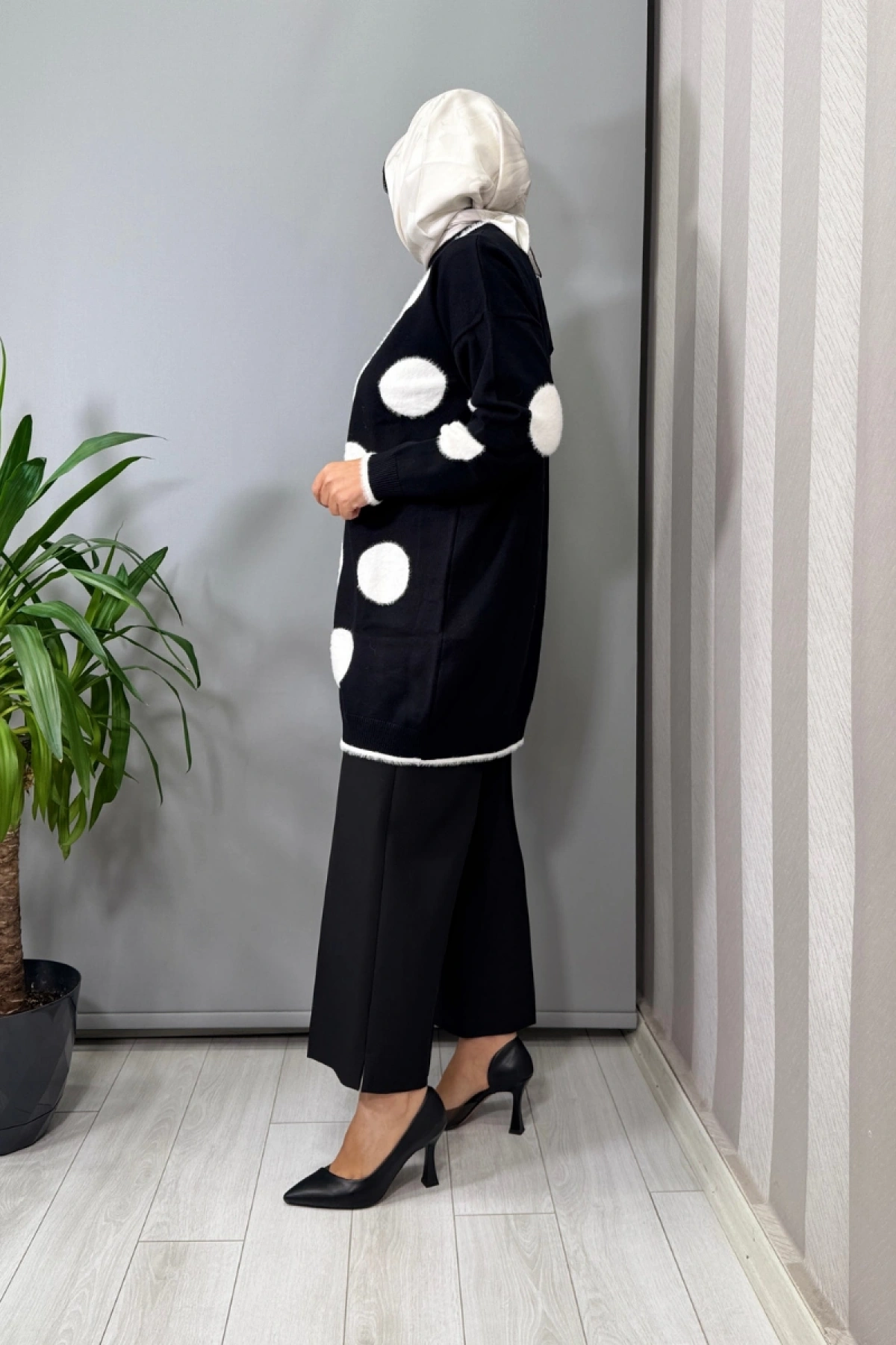 Ghisa Hırka Siyah-Ekru 26KOBHRK3085