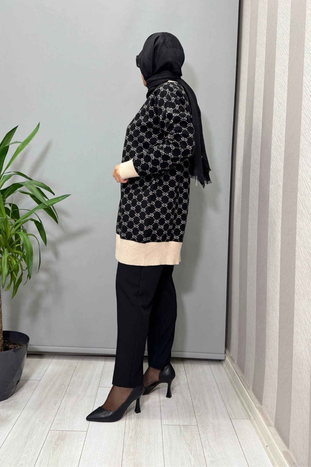 Ghisa Hırka Siyah-Taş 26KOBHRK3083