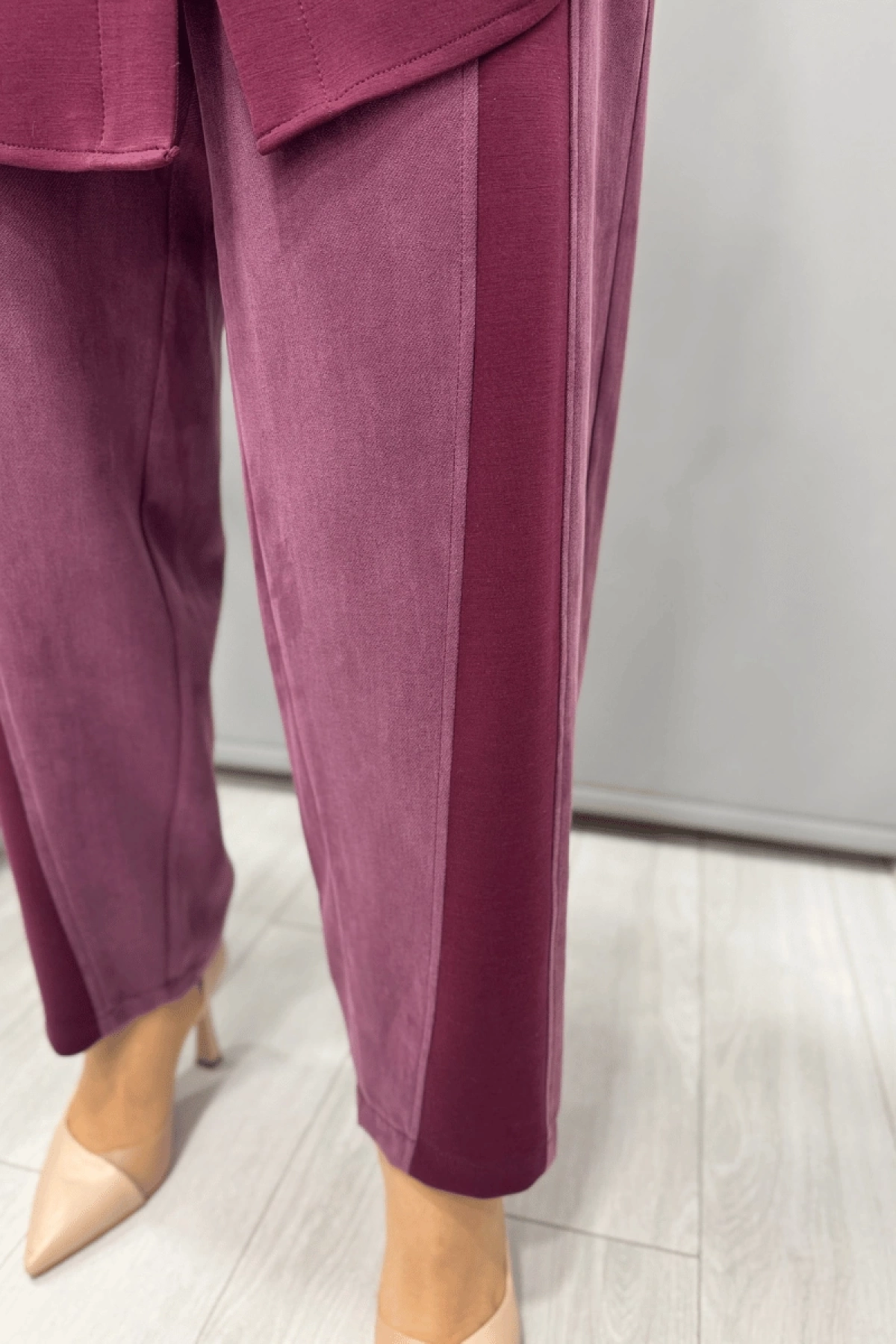 Ghisa Detailed Modal Suit Mürdüm 25YGSTKM4940
