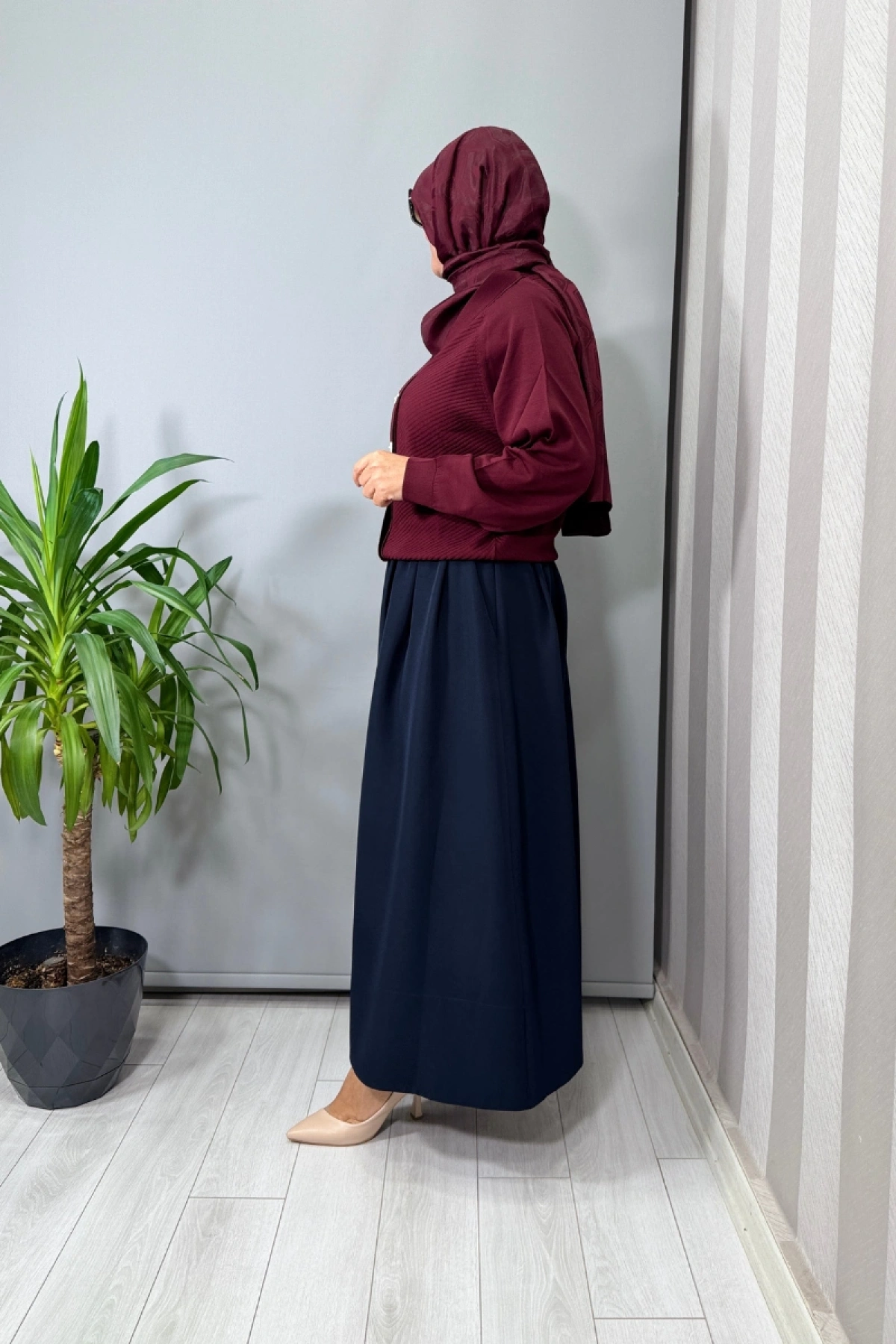 Ghisa Kısa Hırka Bordo 26KOBHRK3183