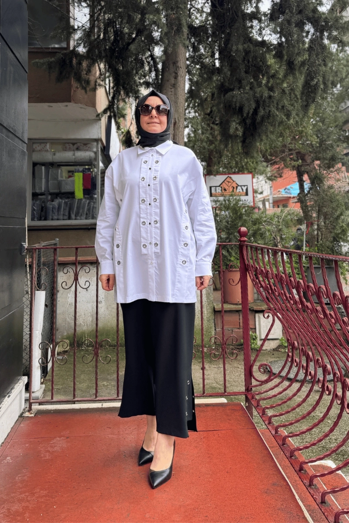 Ghisa محموعة تونك عين الطائر بيضاء 25YGSTKM4696