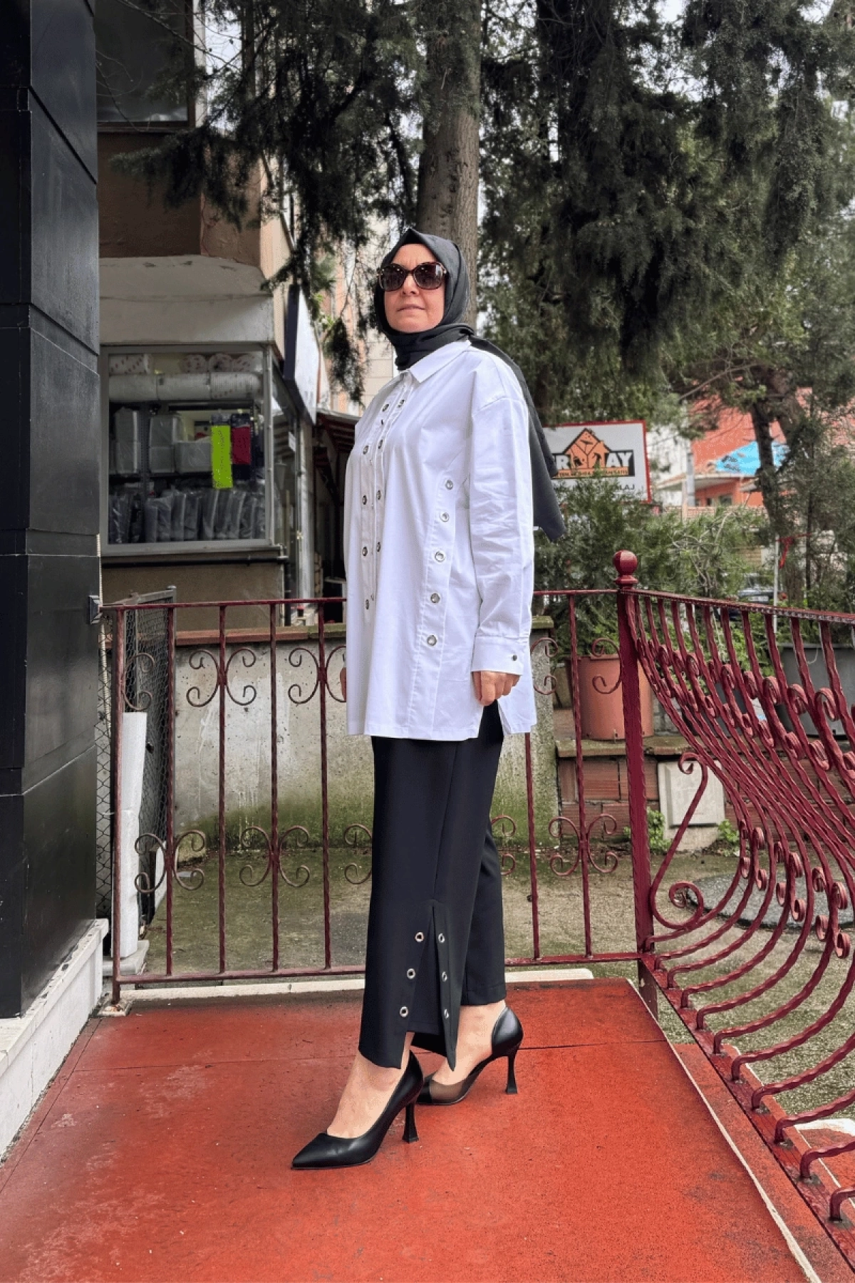 Ghisa محموعة تونك عين الطائر بيضاء 25YGSTKM4696