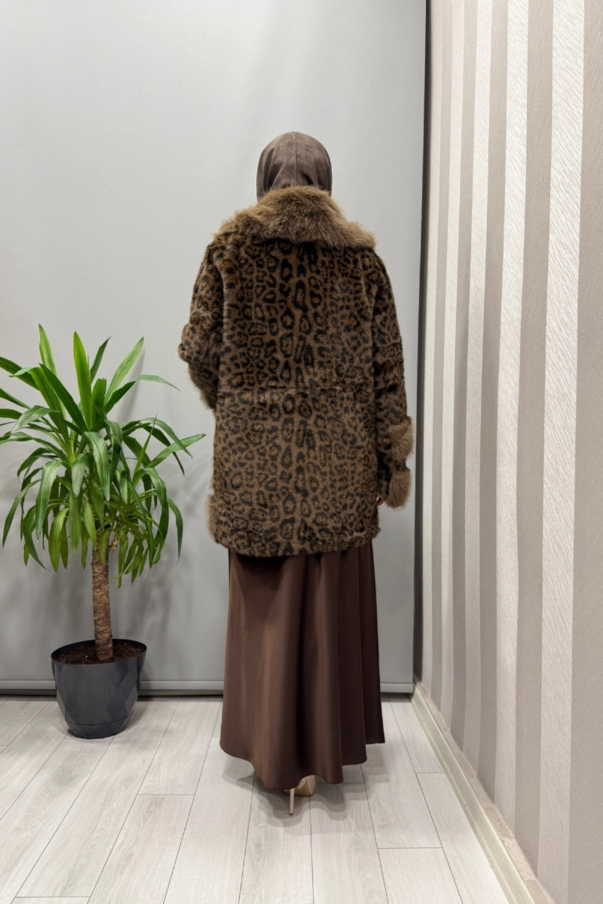 Ghisa Leopar Peluş Kaban Kahve 26KGSKBN6539