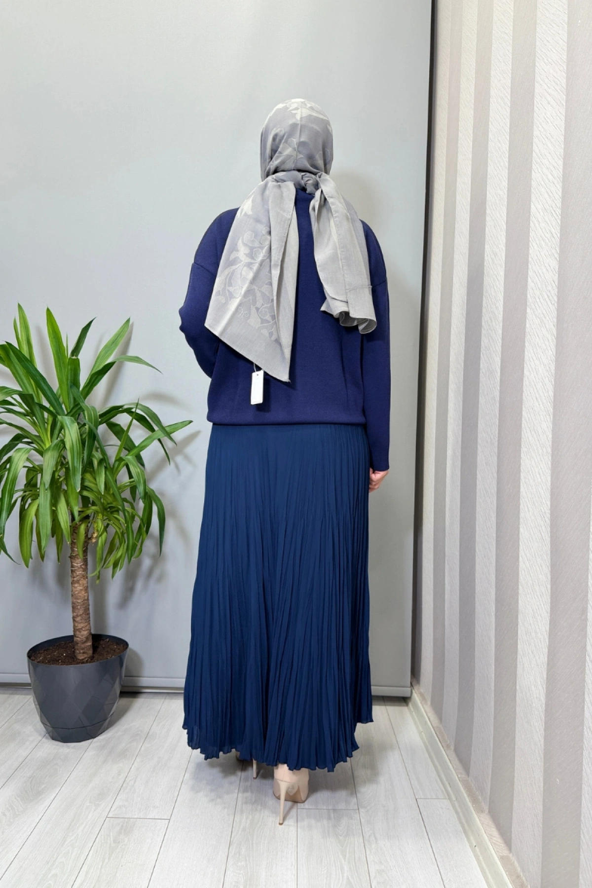 Ghisa Renkli Taş İşlemeli Kısa Tunik Lacivert 26KOBTNK4144