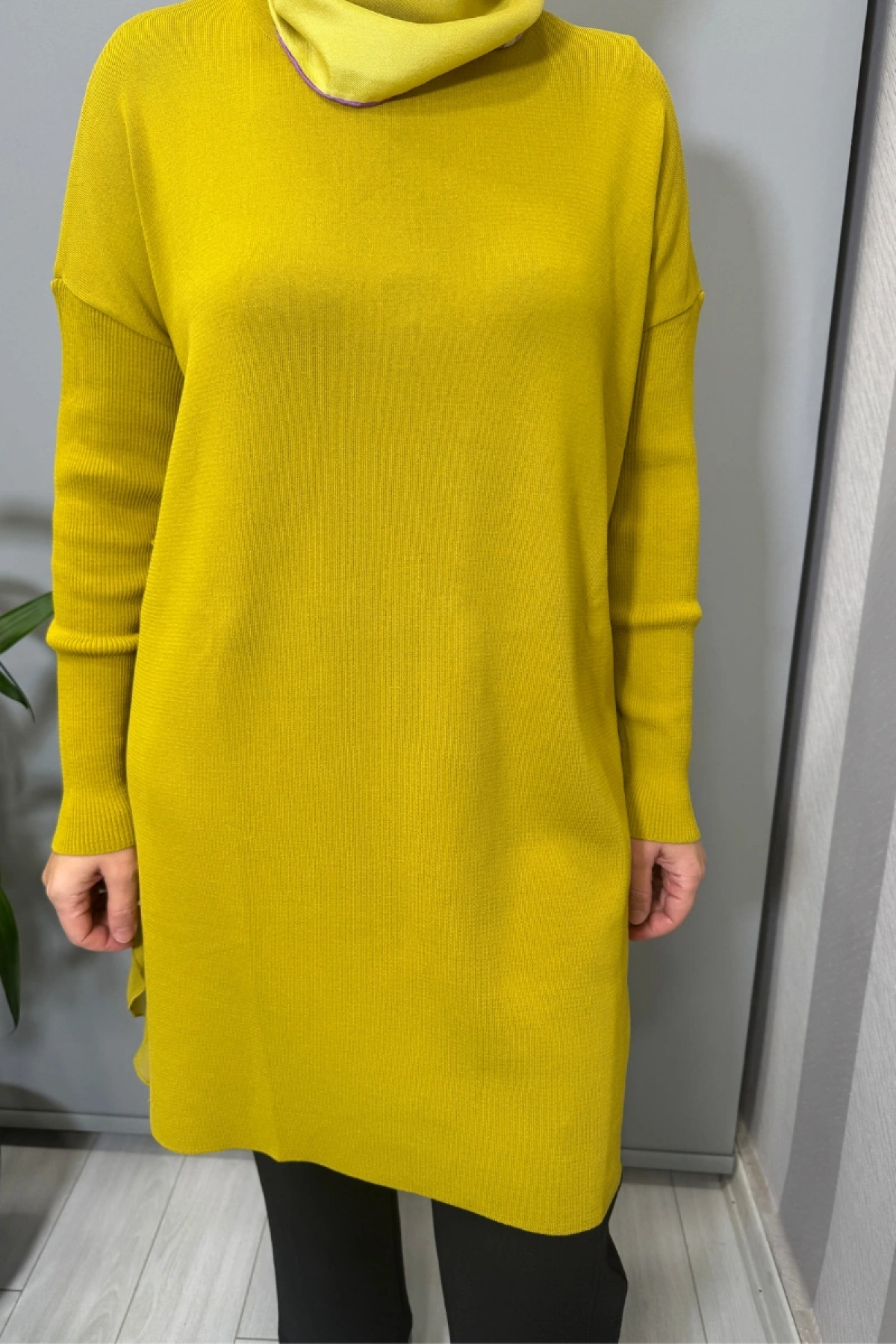 Ghisa Şifon Detaylı Tunik Asit 25YOBTNK4689