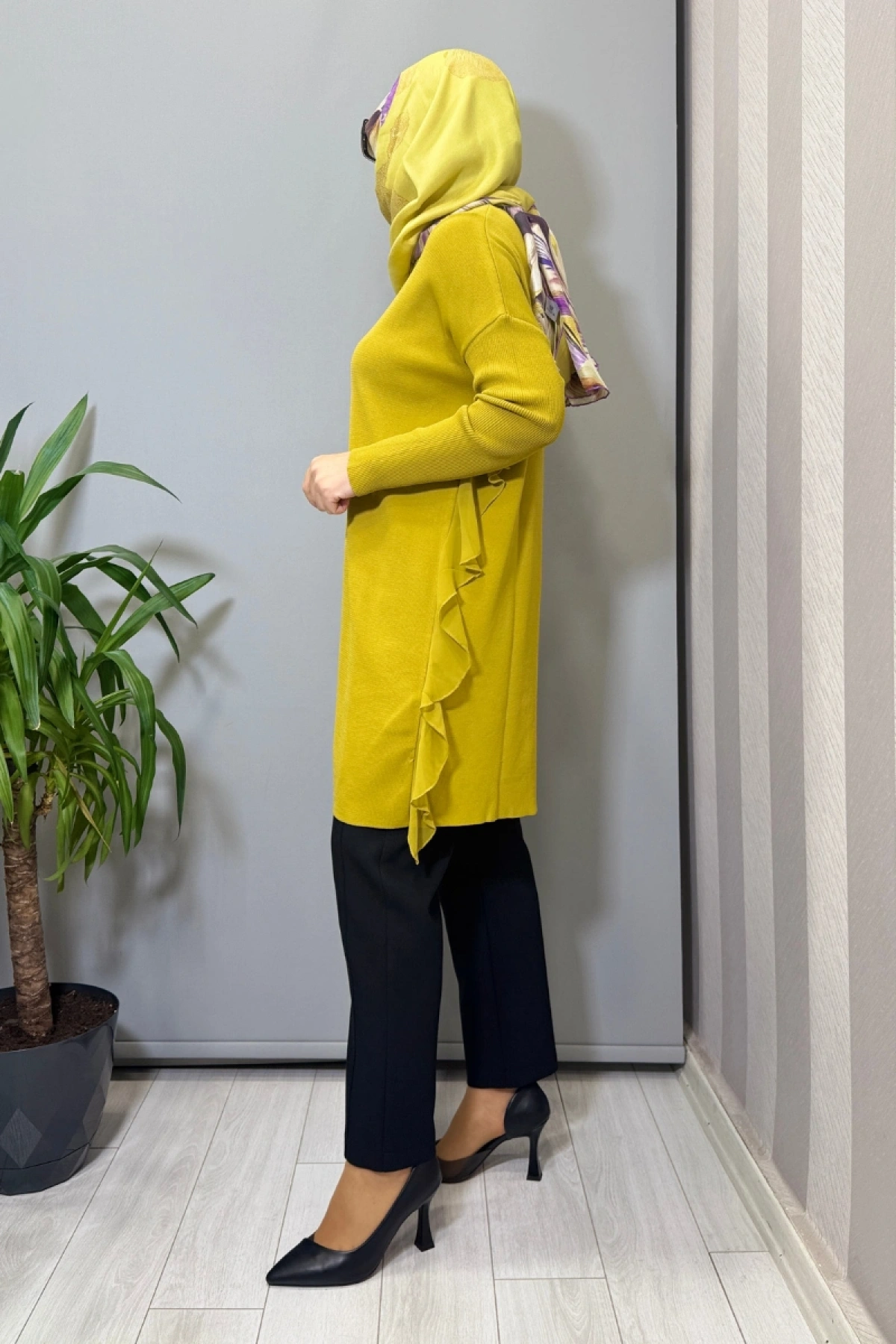 Ghisa Şifon Detaylı Tunik Asit 25YOBTNK4689