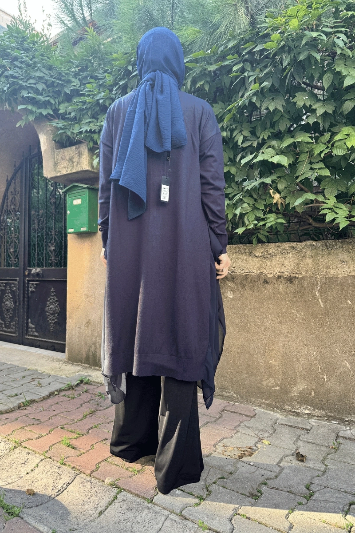 Ghisa Şifonlu Triko Hırka Koyu Lacivert 5KOBHRK3669