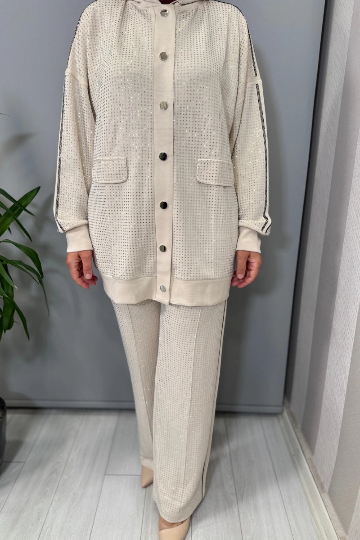 Ghisa Taşlı Tunik Takım Taş 26KGÇTKM2451