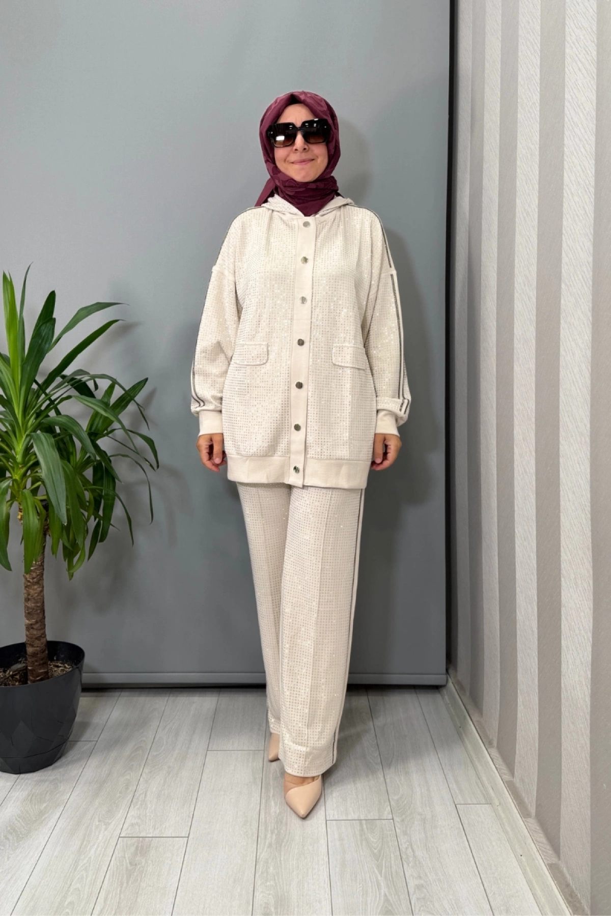 Ghisa Taşlı Tunik Takım Taş 26KGÇTKM2451