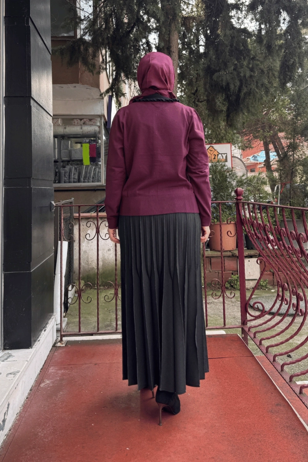 Ghisa Triko Hırka Mürdüm 5KOBHRK3048