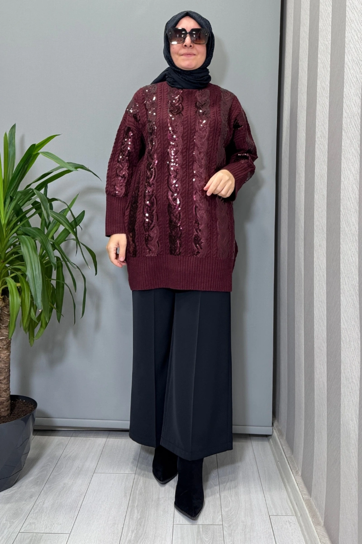 Ghisa Tunik Bordo 26KGSTNK4156