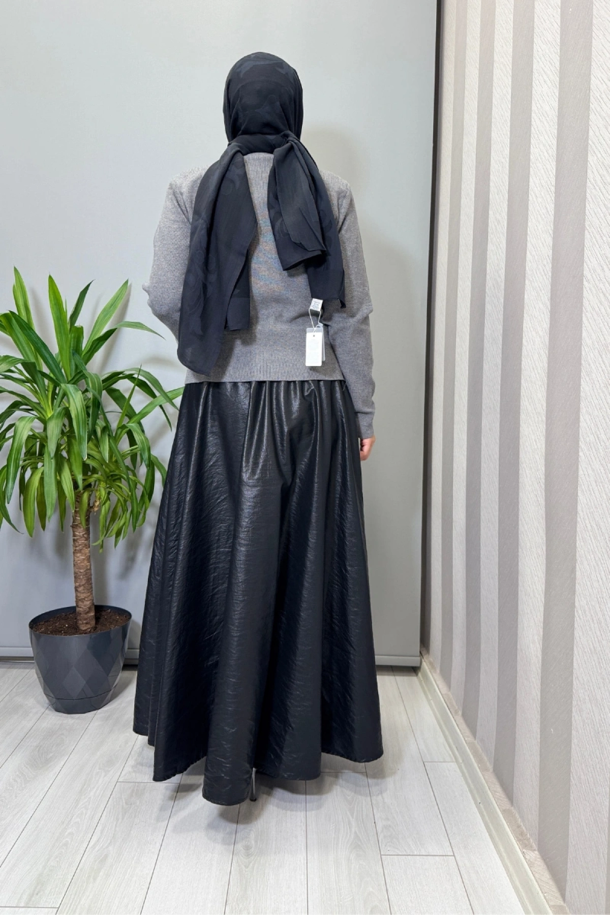 Ghisa Vatkalı Fermuar Detaylı Kazak Gri 26KOBTNK4863