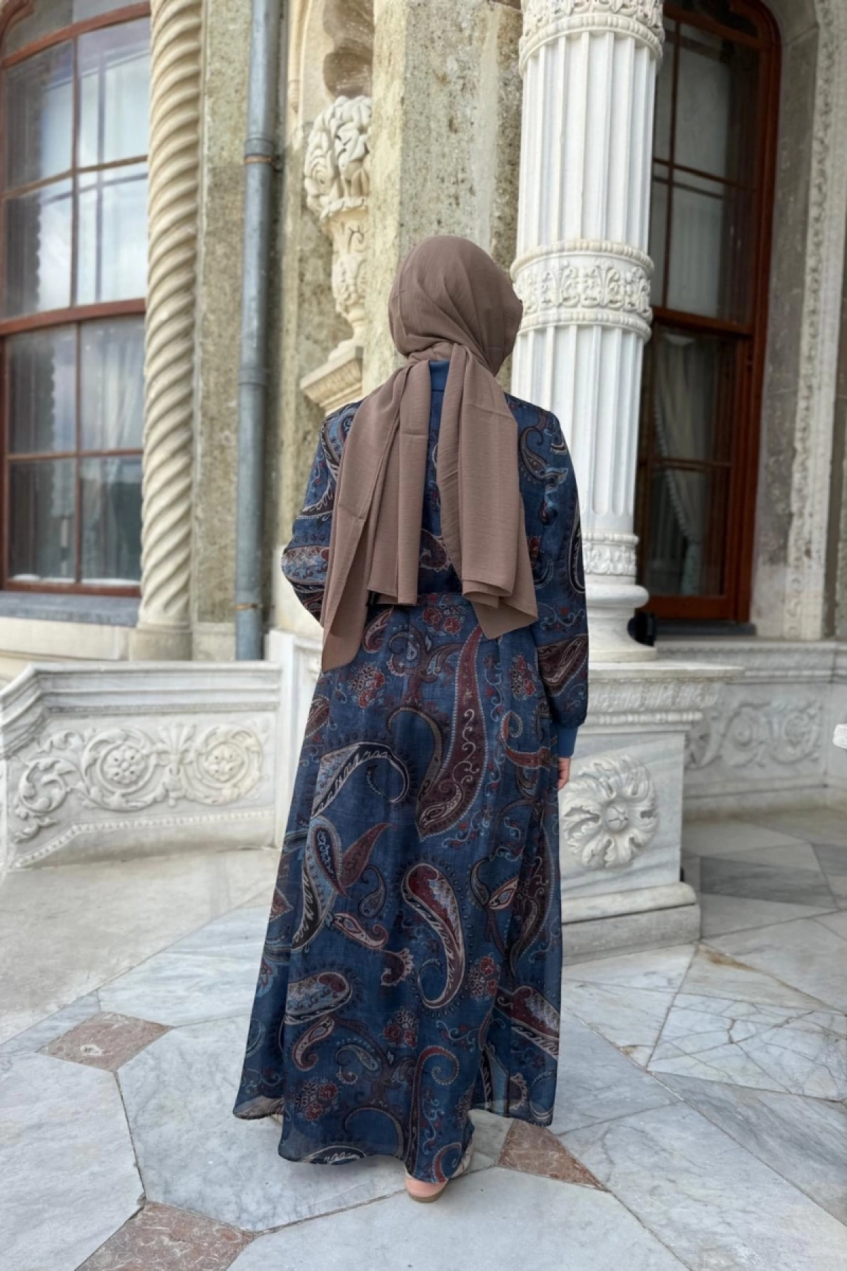 Ghisa Vual Kumaş Elbise Lacivert 26KGSELB4085