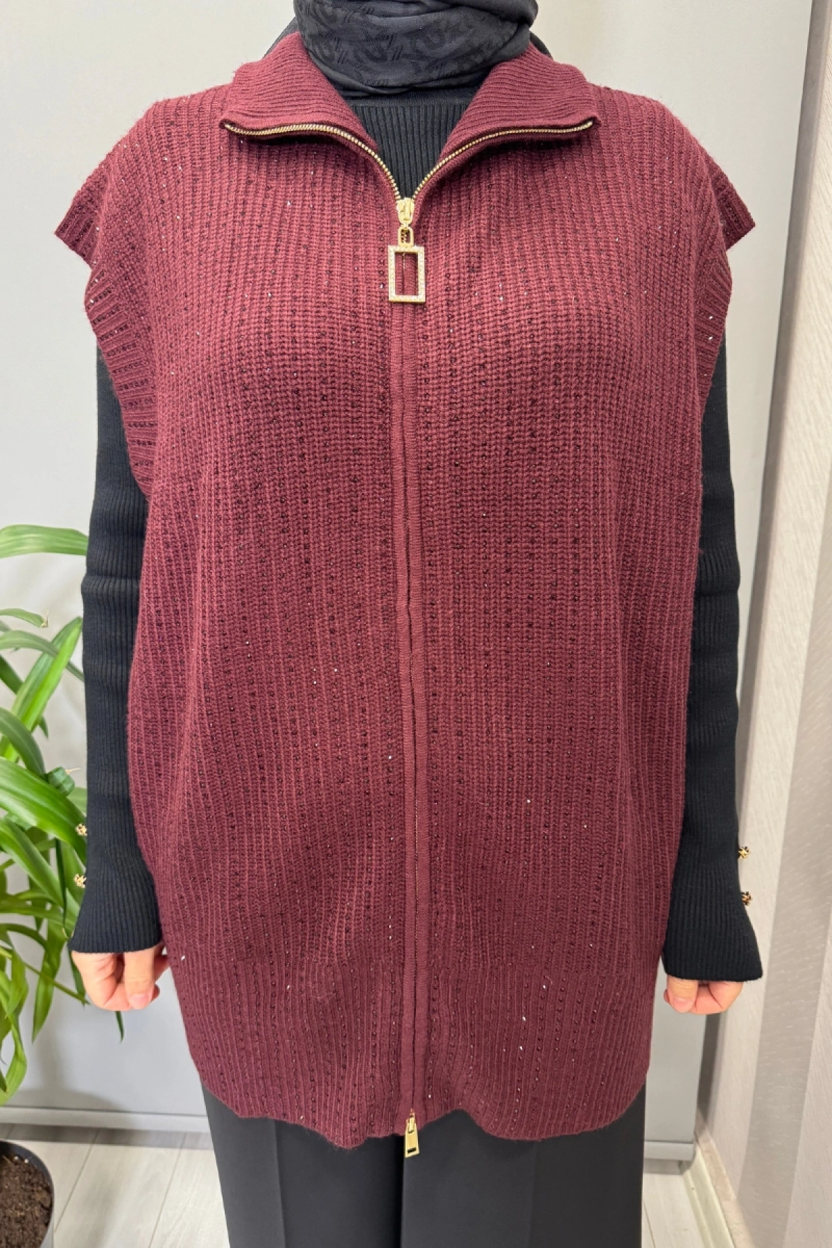 Ghisa Yelek Bordo 26KGSYLK3302