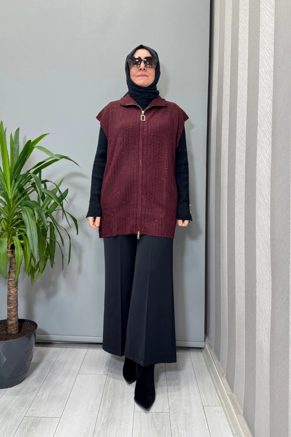 Ghisa Yelek Bordo 26KGSYLK3302