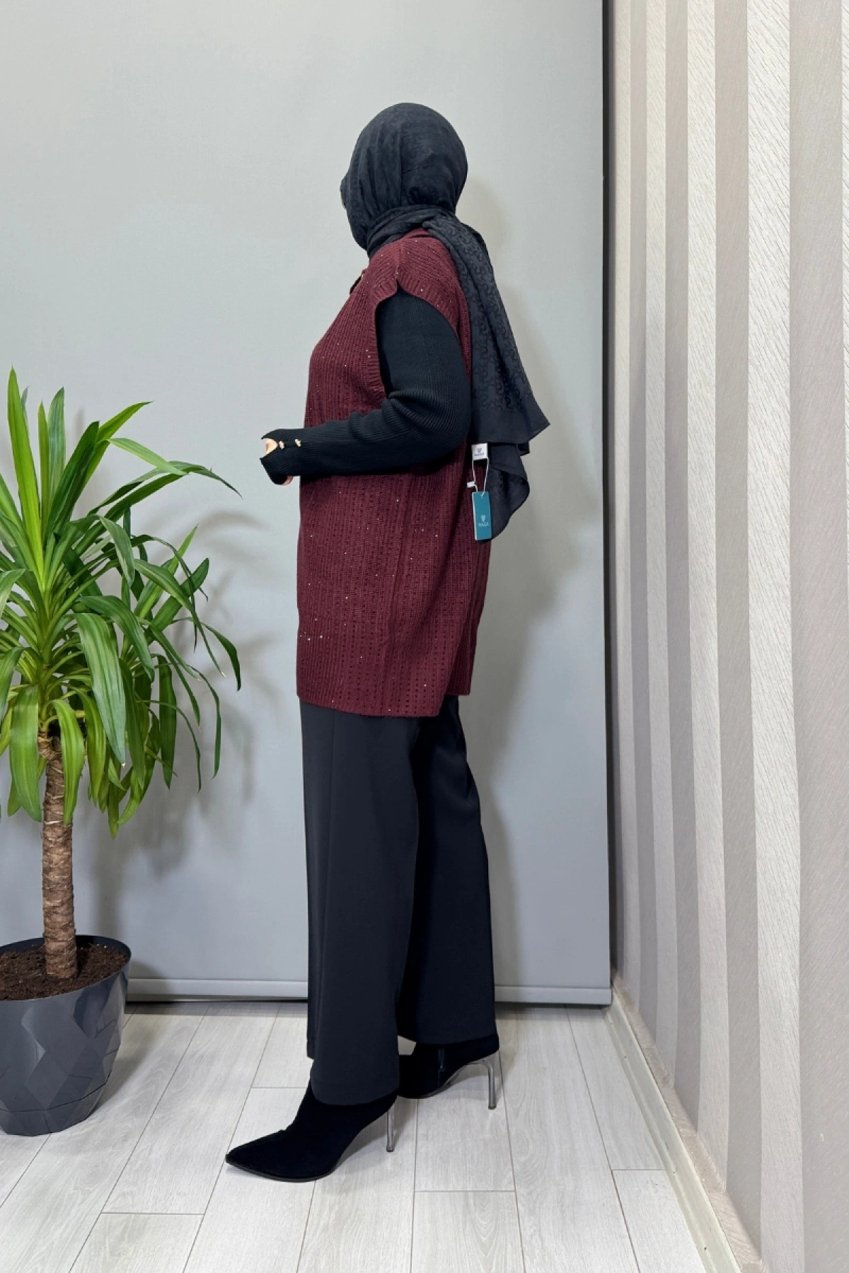 Ghisa Yelek Bordo 26KGSYLK3302