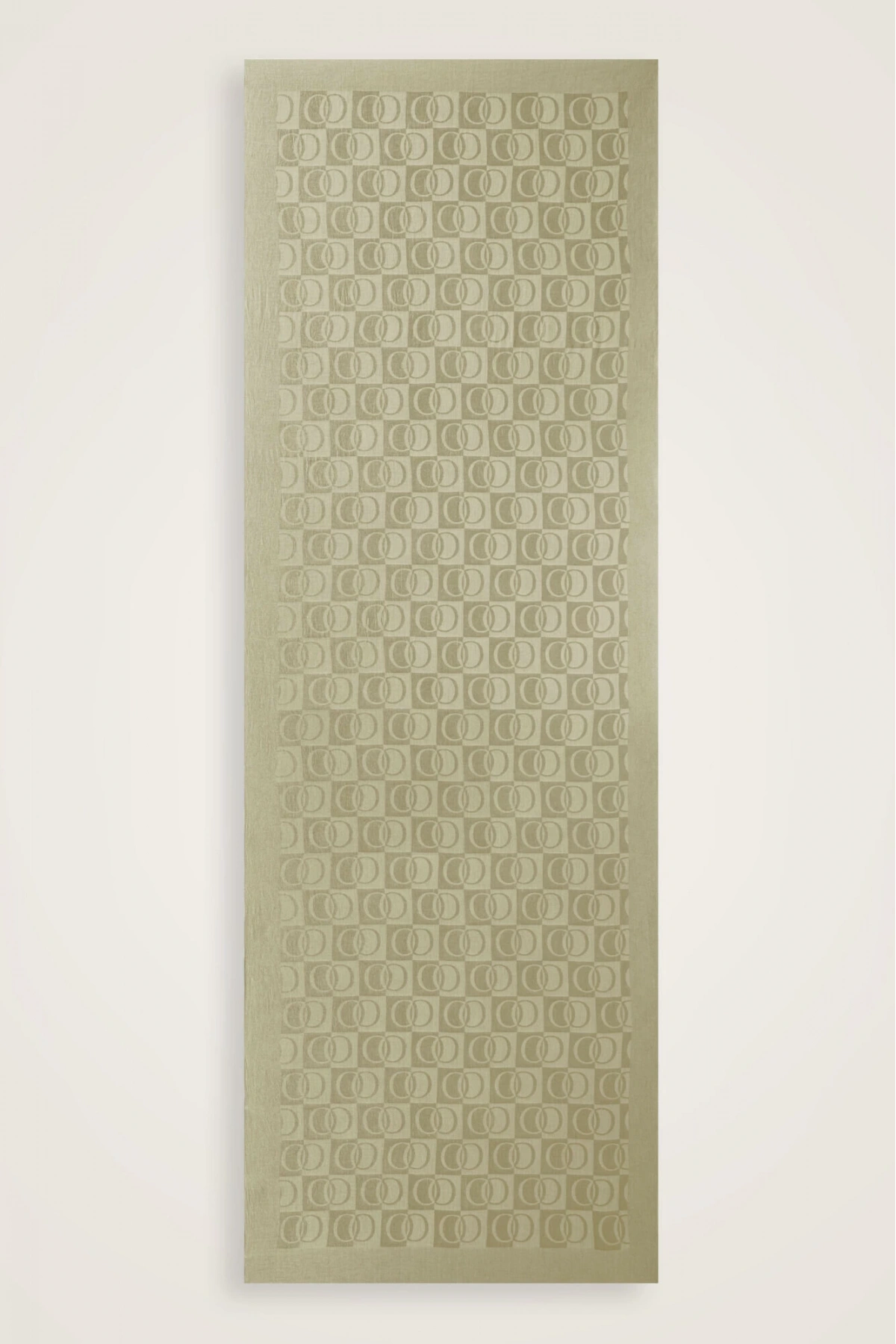 İmannoor Dama Desen Antik Bej Naia Pamuk Şal 70x200