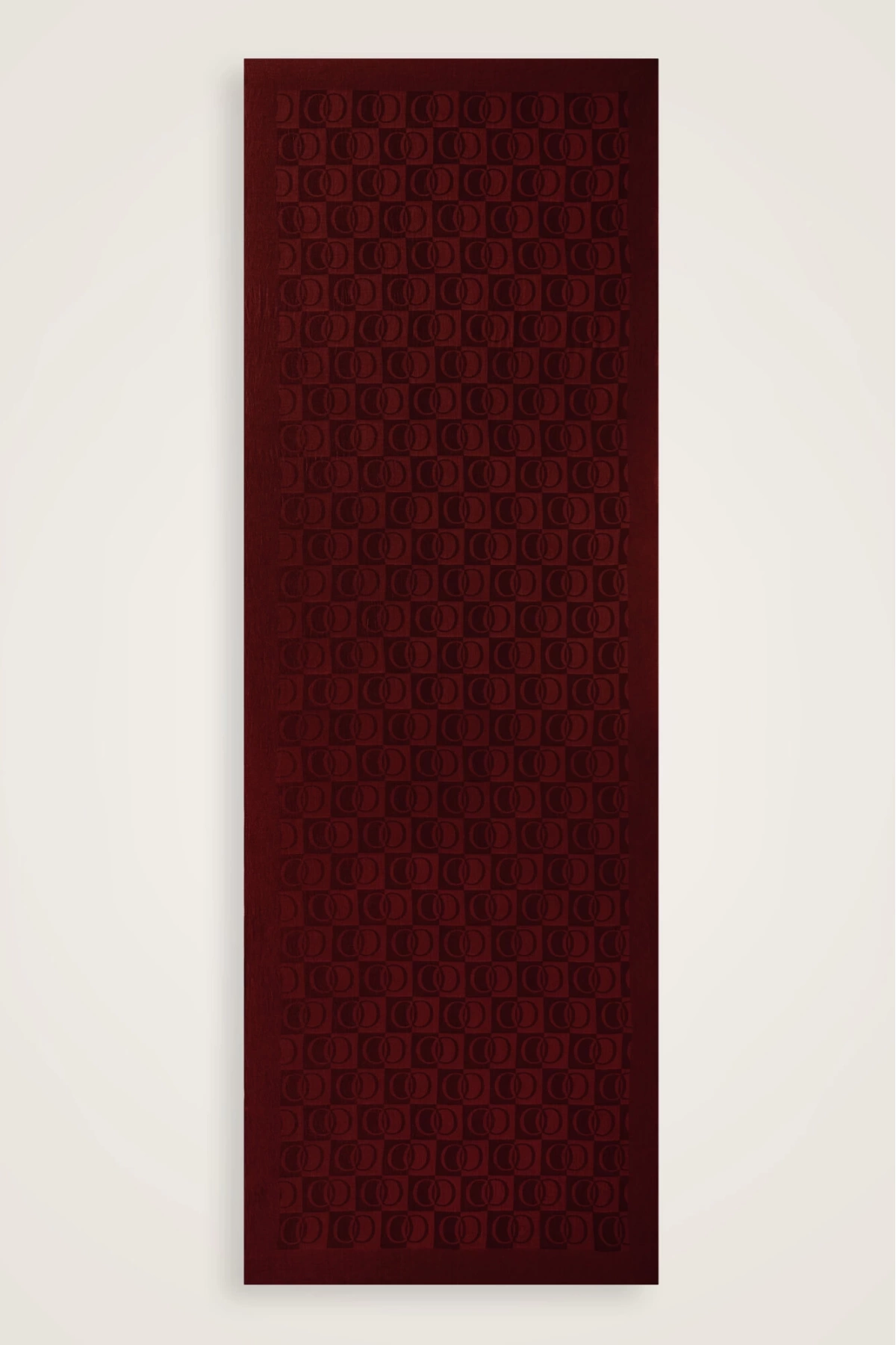 İmannoor Dama Desen Bordo Naia Pamuk Şal 70x200