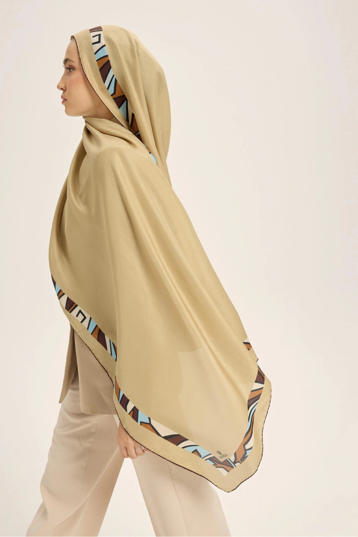 Maisa ADEN PAMUK İPEK ŞAL 70*190 CM - CAMEL