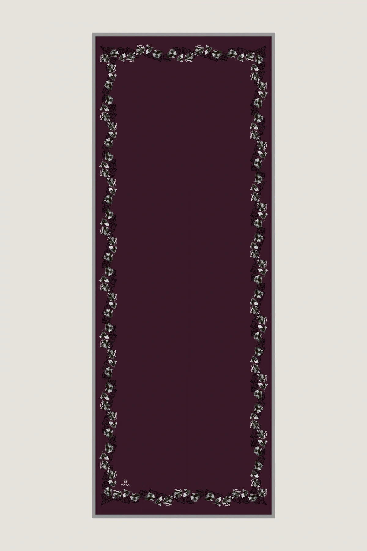 Maisa BADE MULBERRY İPEK ŞAL 70*190 CM - MÜRDÜM