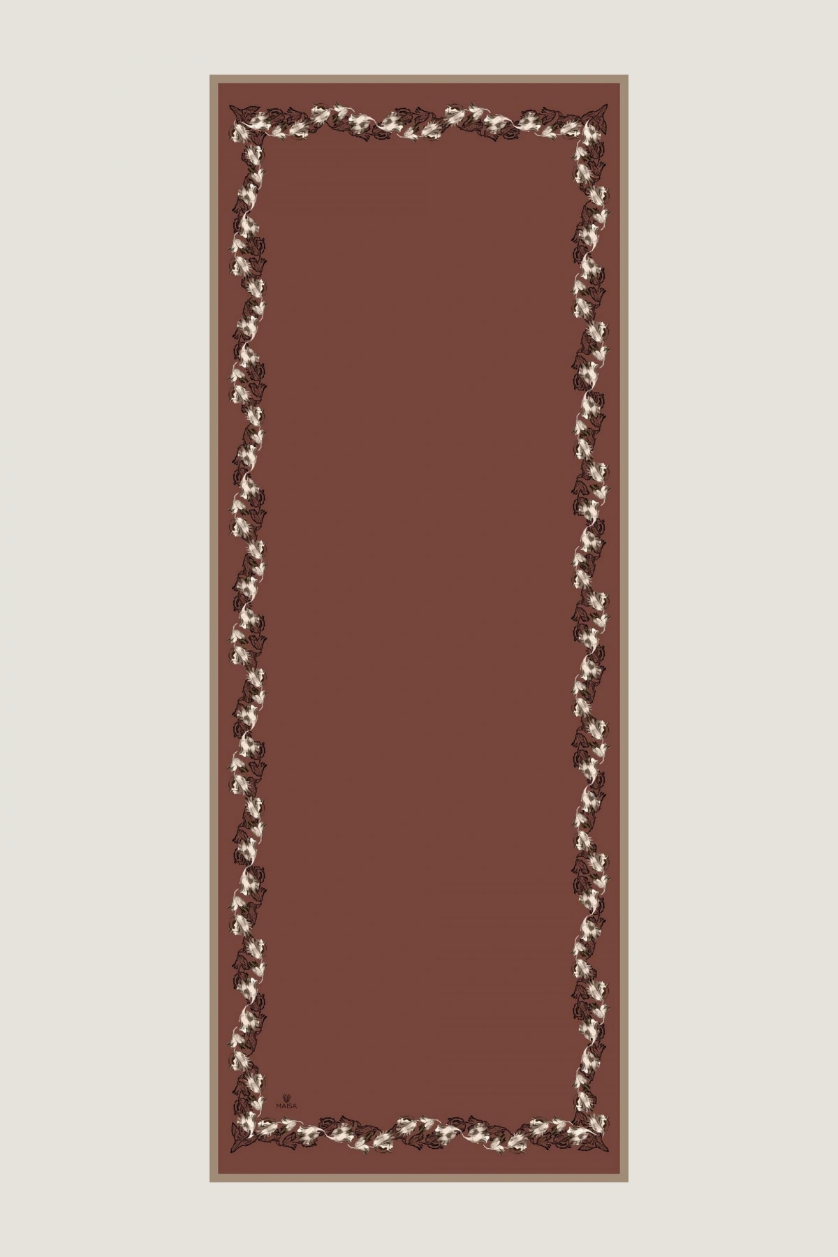 Maisa BADE MULBERRY İPEK ŞAL 70*190 CM - TABA