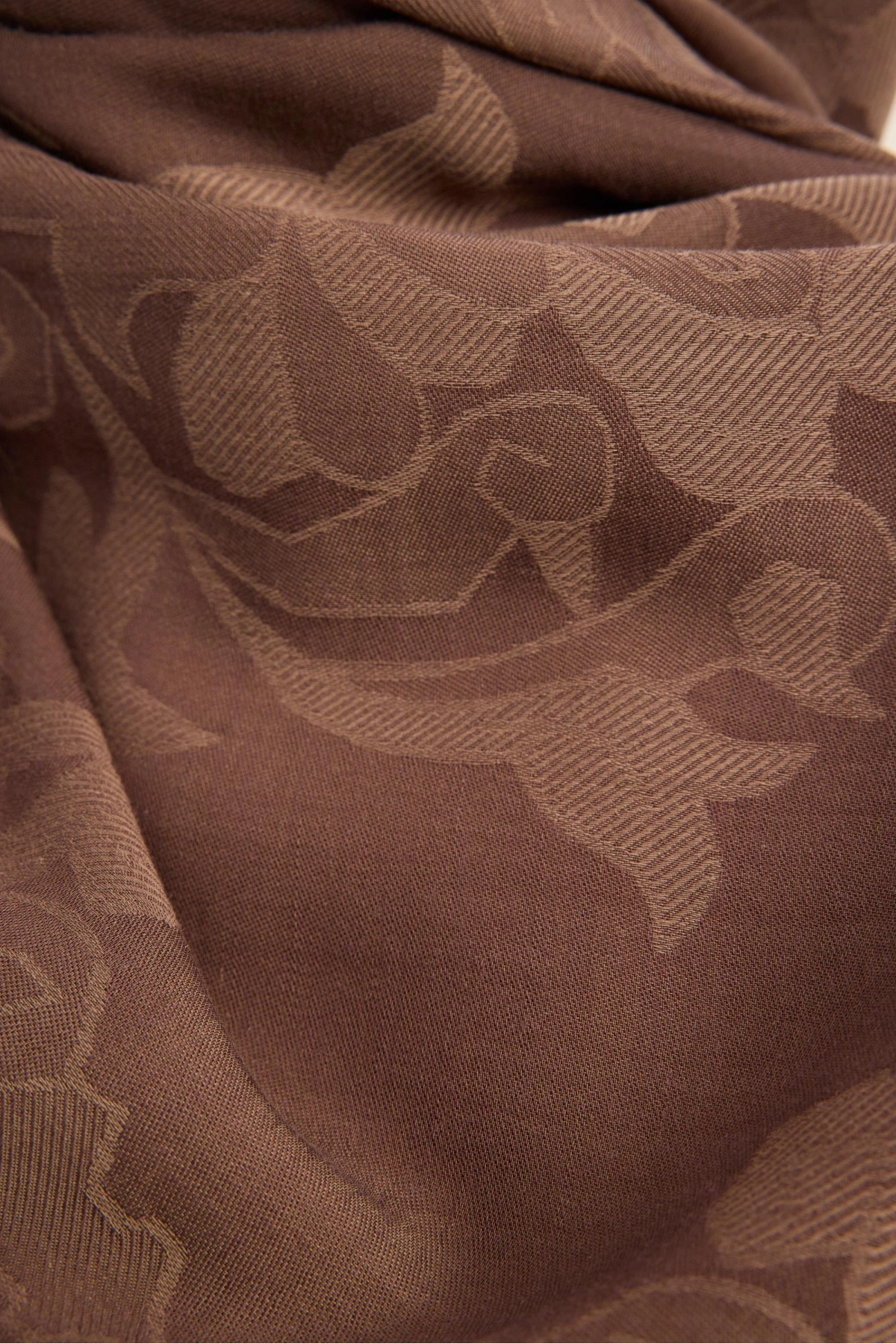 Maisa DURU İPEK PAMUK TENSEL ŞAL 70*190 CM - SÜTLÜ KAHVE