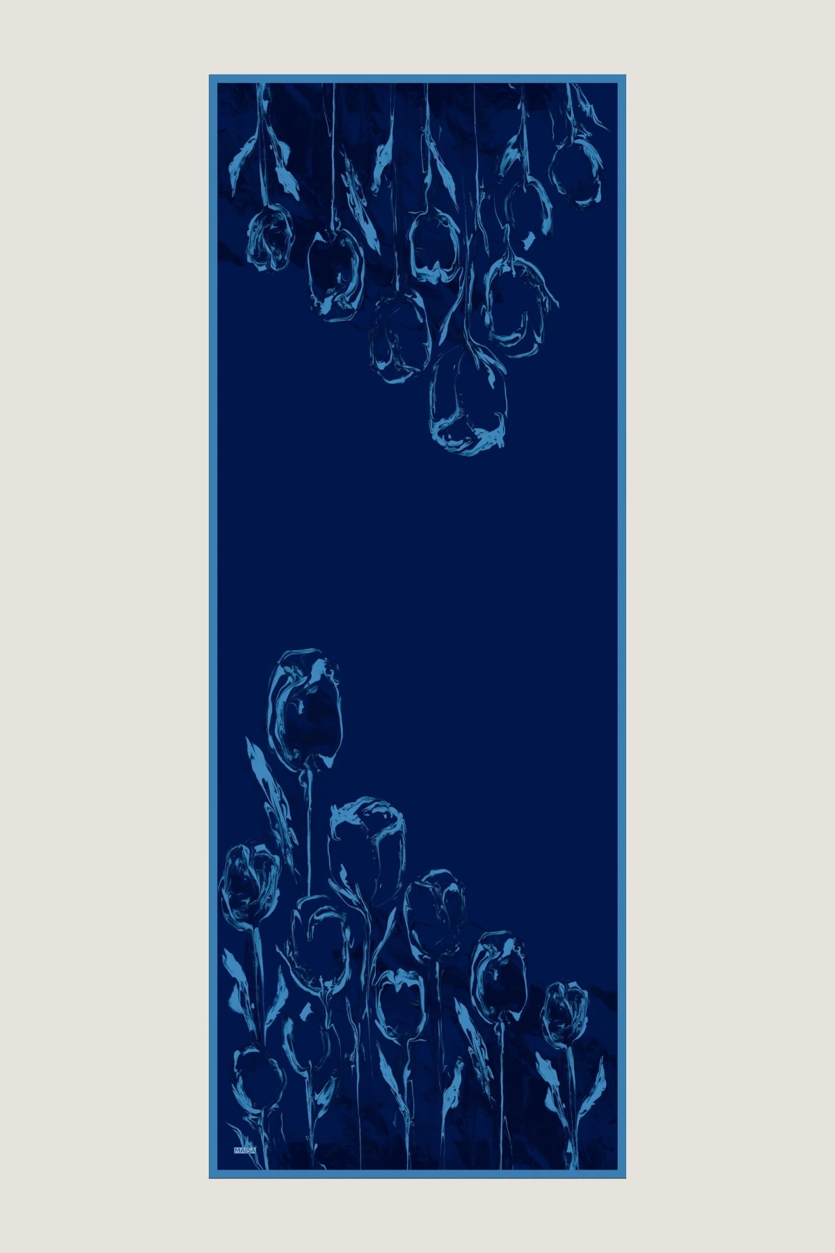 Maisa EVA PAMUK İPEK ŞAL 70*190 CM - LACİVERT